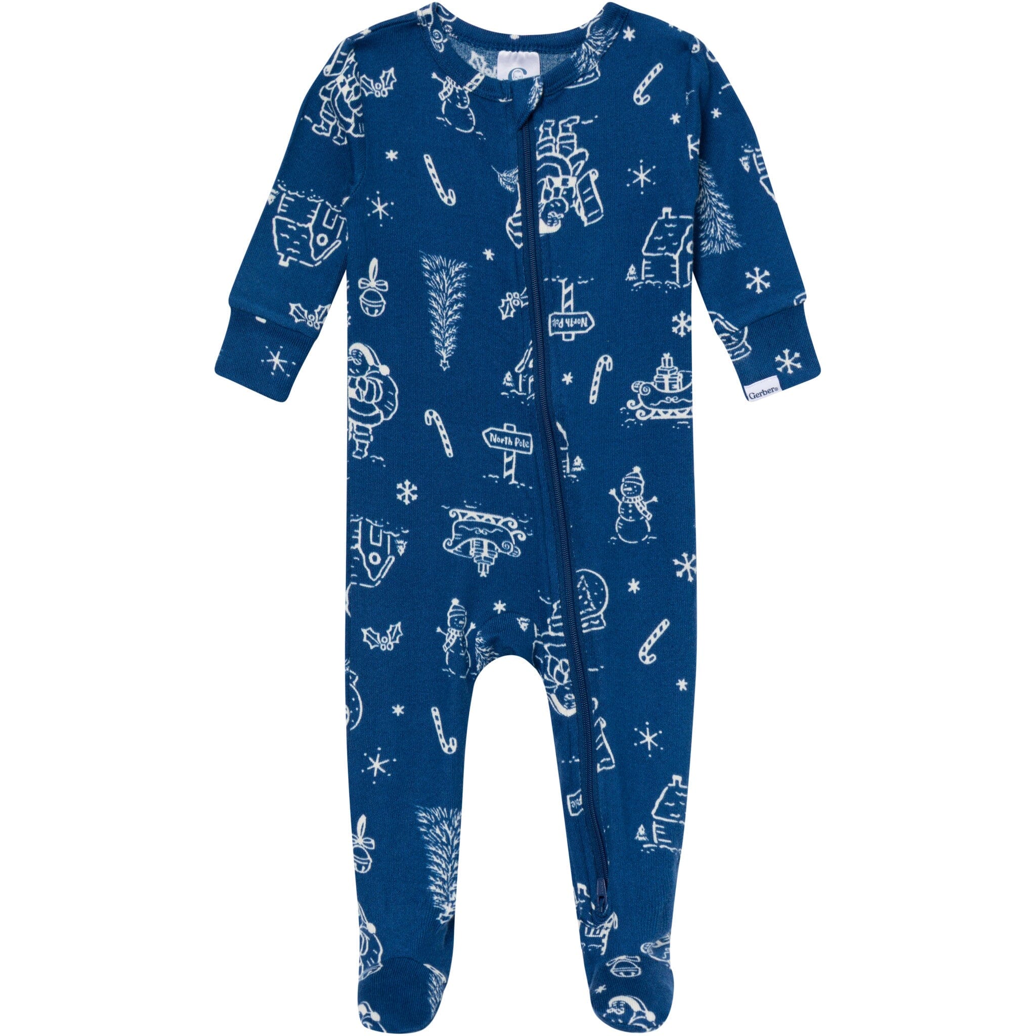 Baby & Toddler Neutral Navy Toile Snug Fit Footed Pajamas Sleepwear Gerber® 