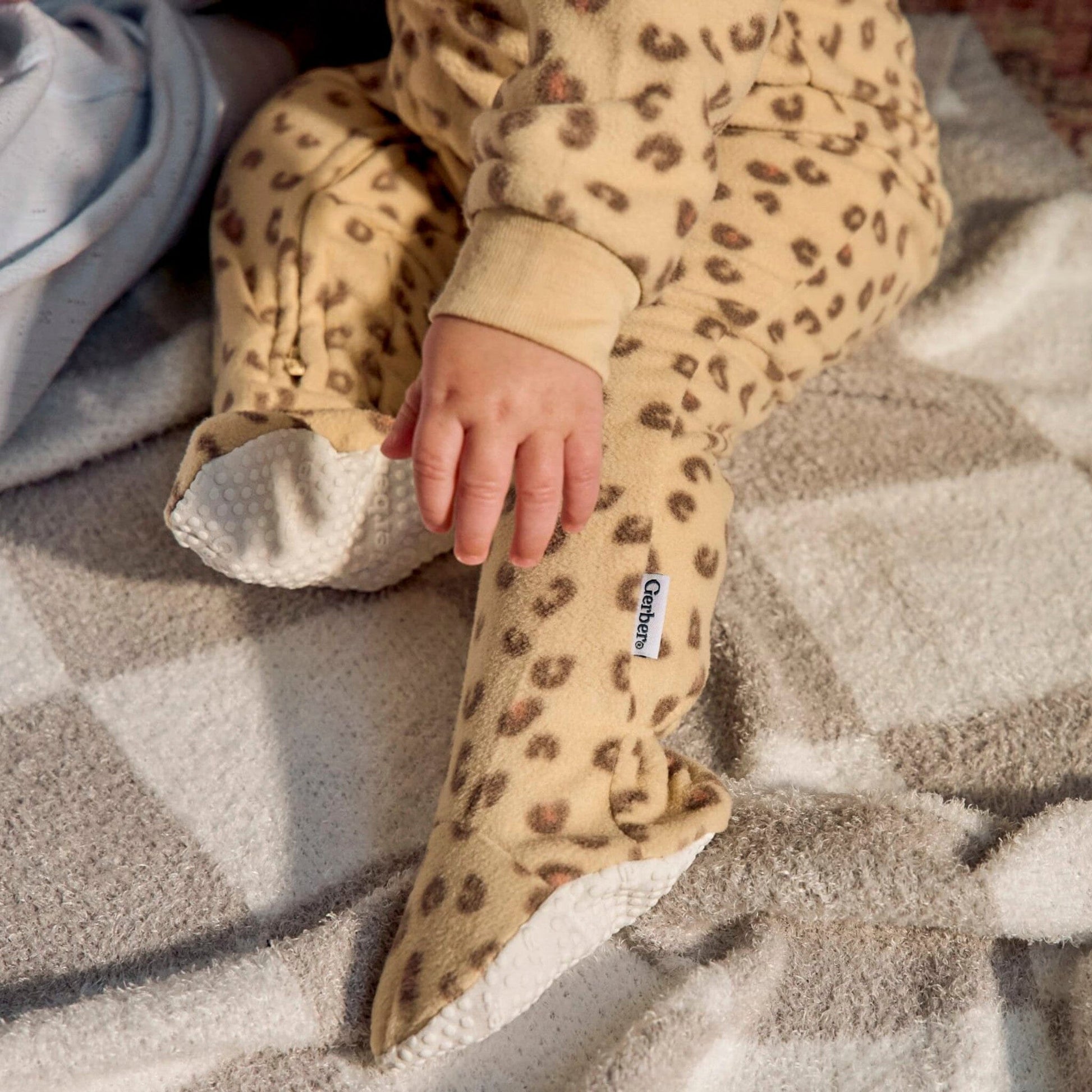 Baby & Toddler Girls Leopard Footed Fleece Pajamas Sleepwear Gerber® 