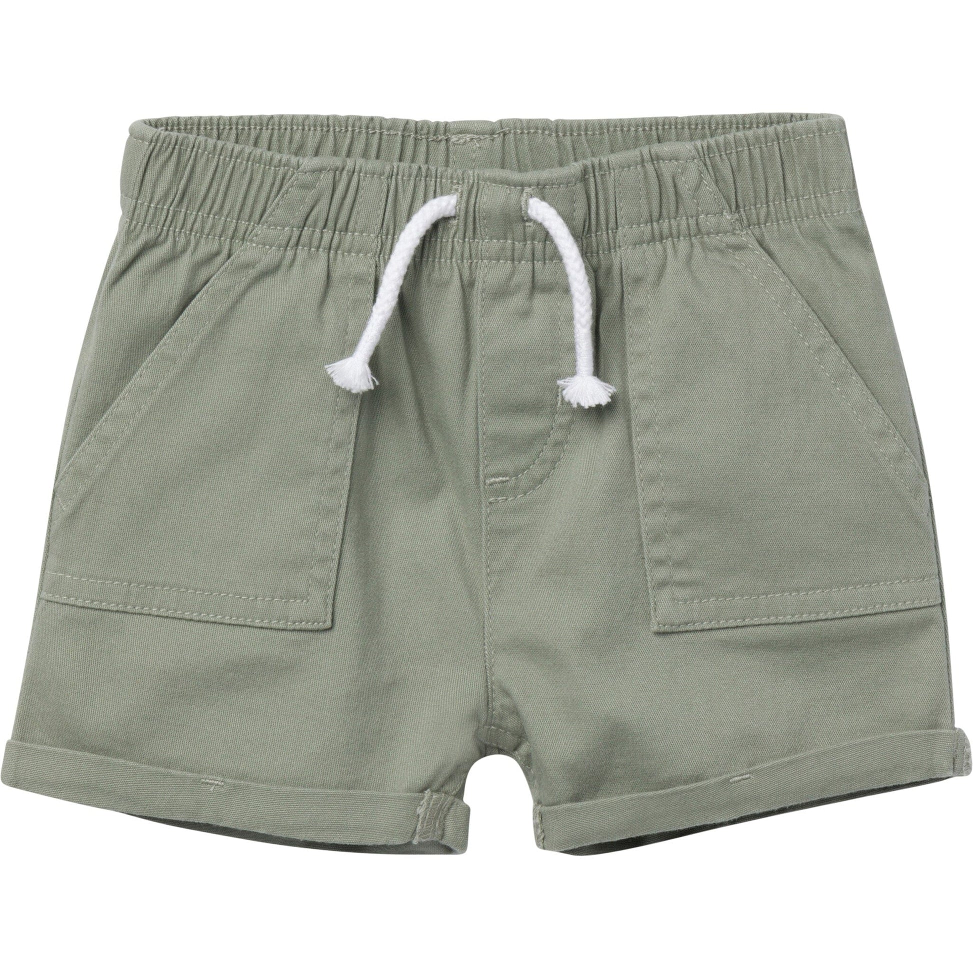 Baby & Toddler Girls Olive Stretch Twill Shorts Pants & Bottoms Gerber® 