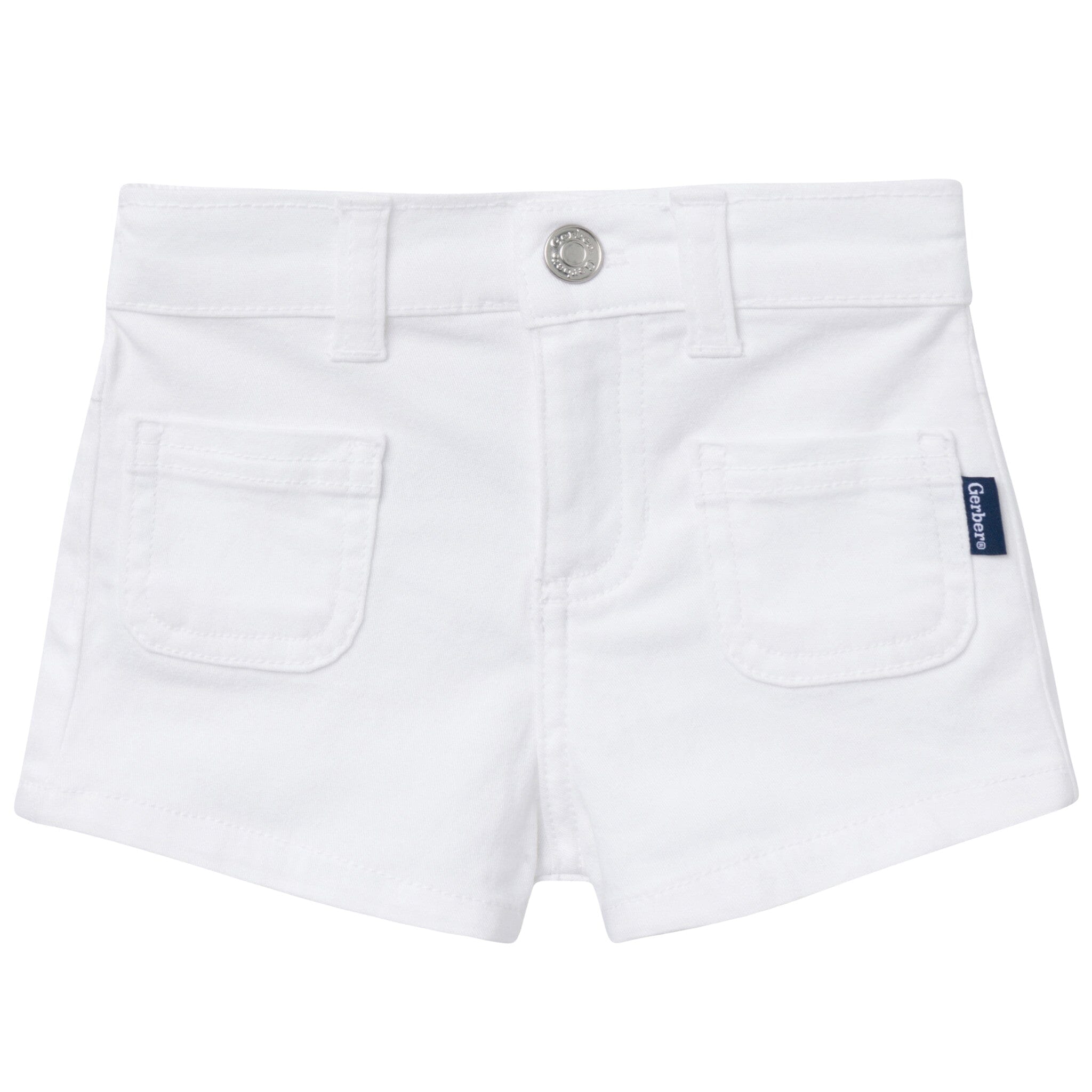 Baby & Toddler Girls White Twill Shorts Pants & Bottoms Gerber® 