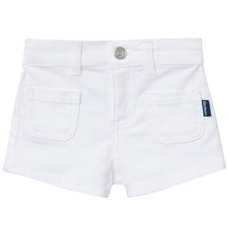 Baby & Toddler Girls White Twill Shorts