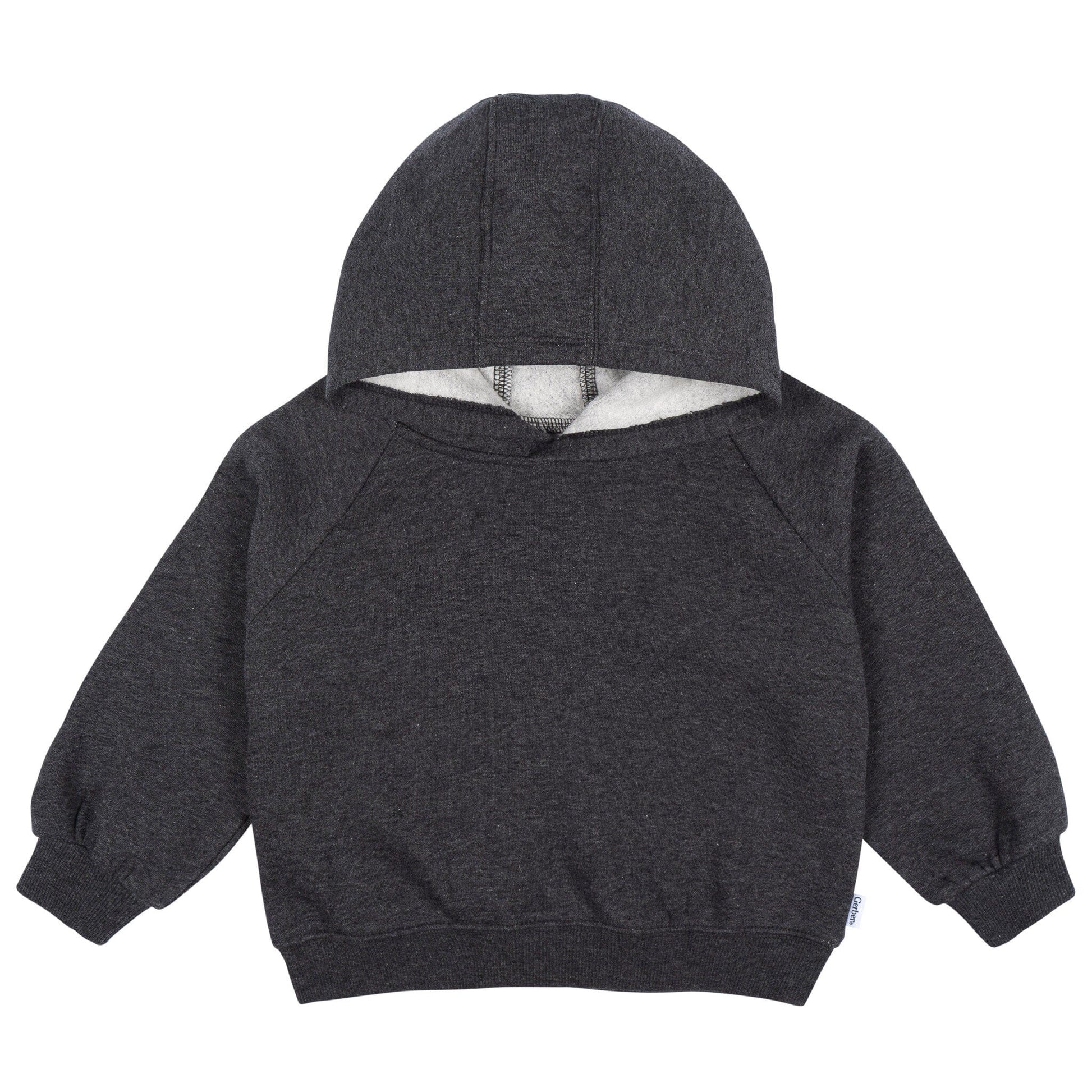 Baby & Toddler Neutral Charcoal Heather Pullover Hooded Sweatshirt tops Gerber® 