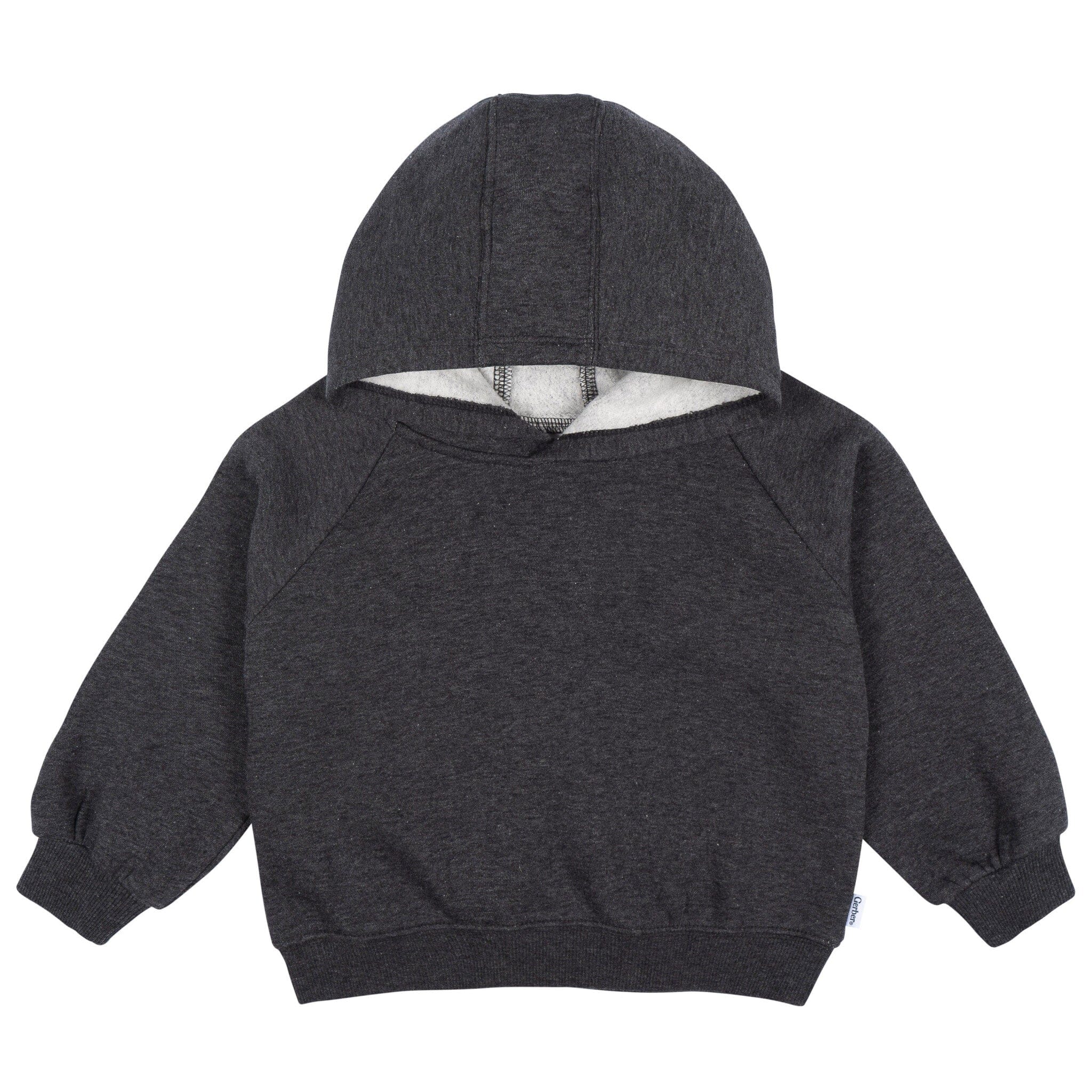 Baby & Toddler Neutral Charcoal Heather Pullover Hooded Sweatshirt tops Gerber® 