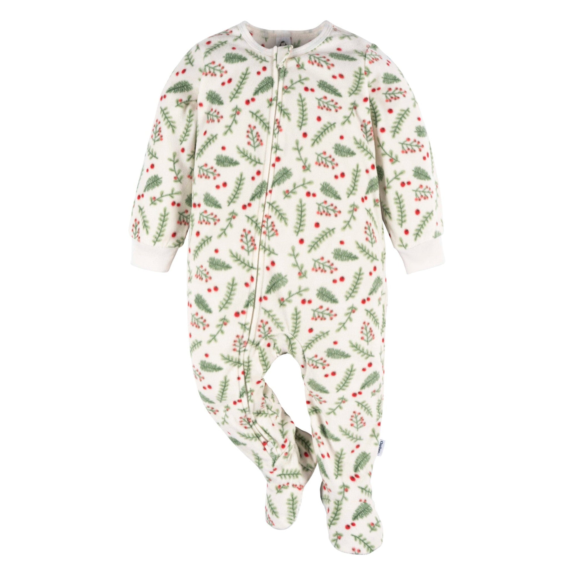 Baby & Toddler Neutral Mistletoe Footed Fleece Pajamas Sleepwear Gerber® 