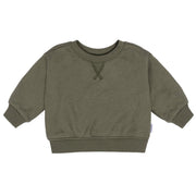 Baby & Toddler Neutral Moss Green Crewneck Sweatshirt Outerwear Gerber® 