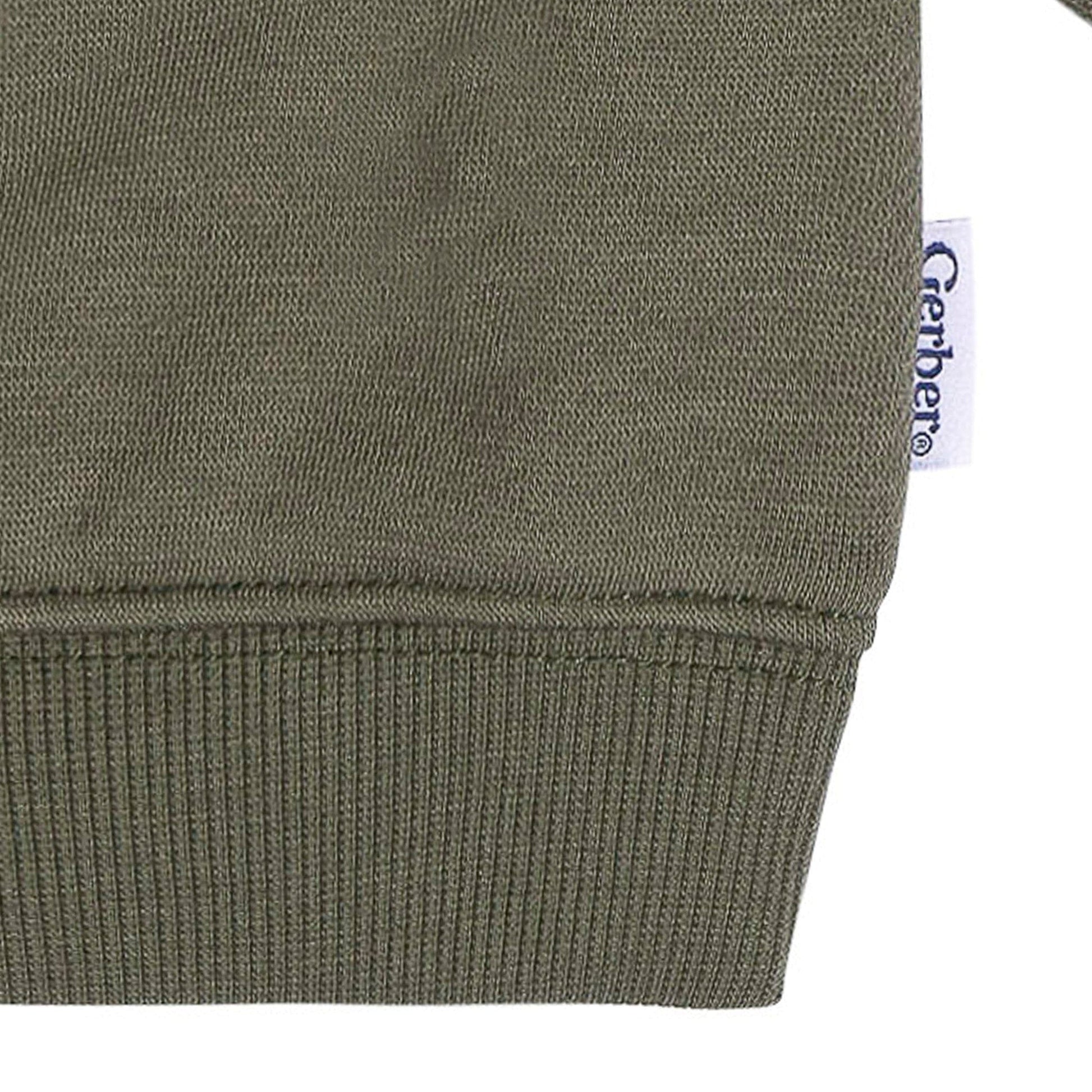 Baby & Toddler Neutral Moss Green Crewneck Sweatshirt Outerwear Gerber® 