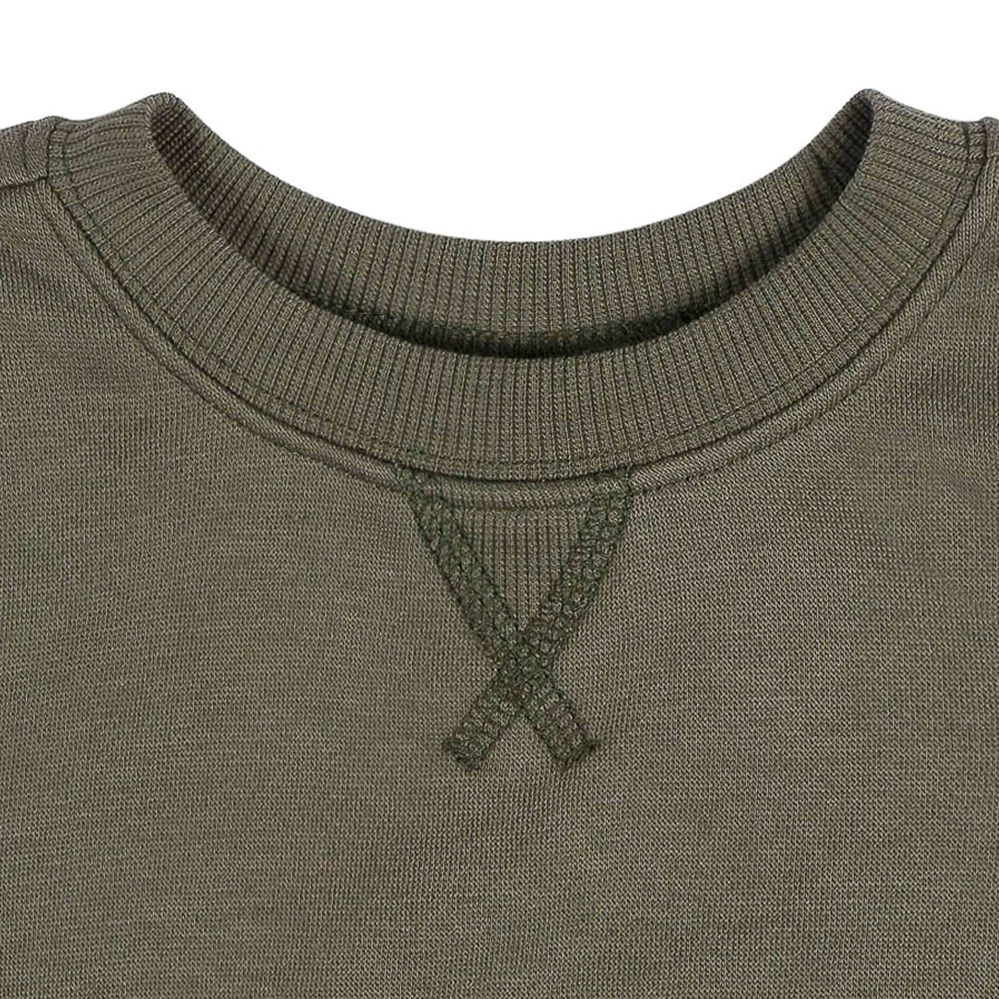 Baby & Toddler Neutral Moss Green Crewneck Sweatshirt Outerwear Gerber® 