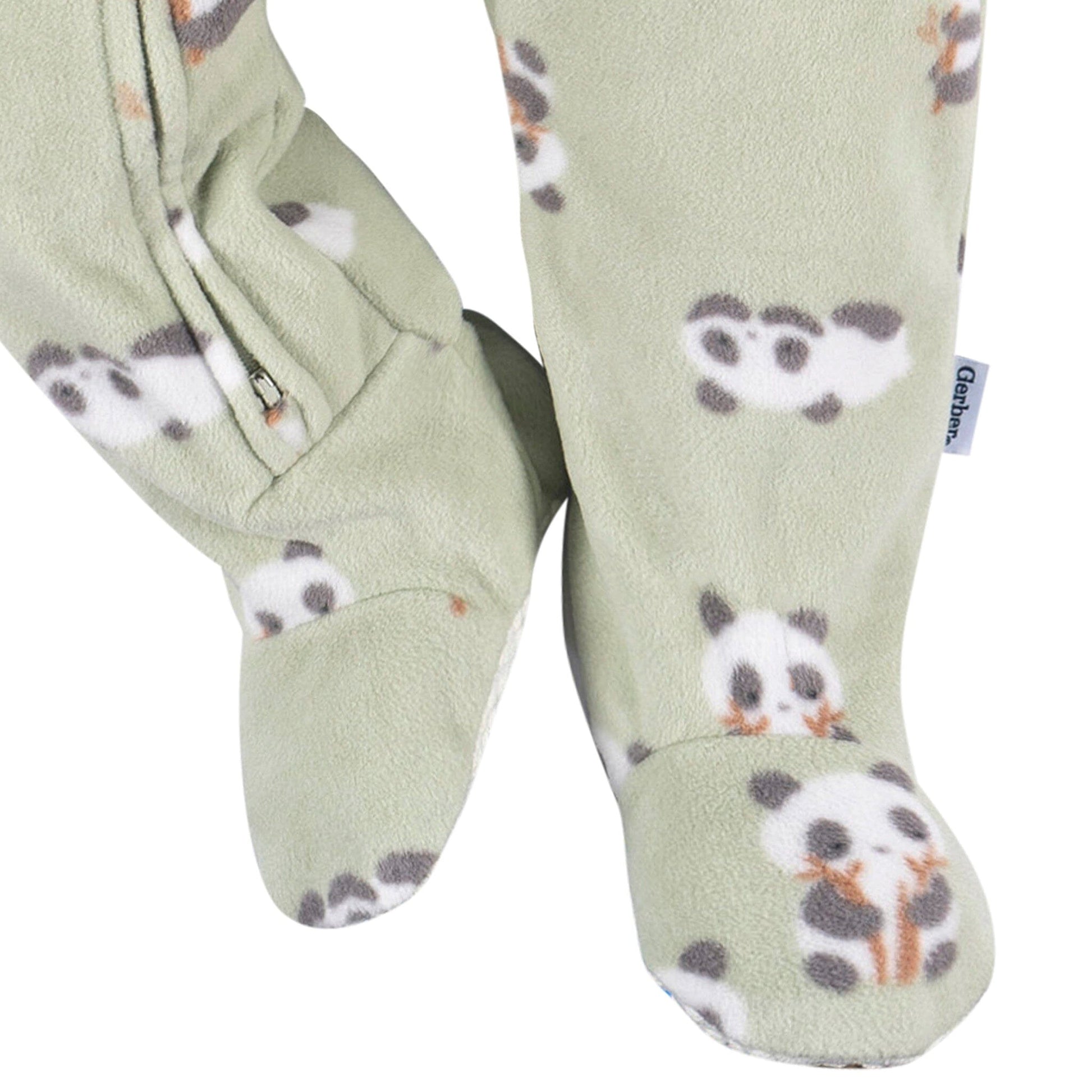 Baby & Toddler Neutral Pandas Footed Fleece Pajamas Sleepwear Gerber® 