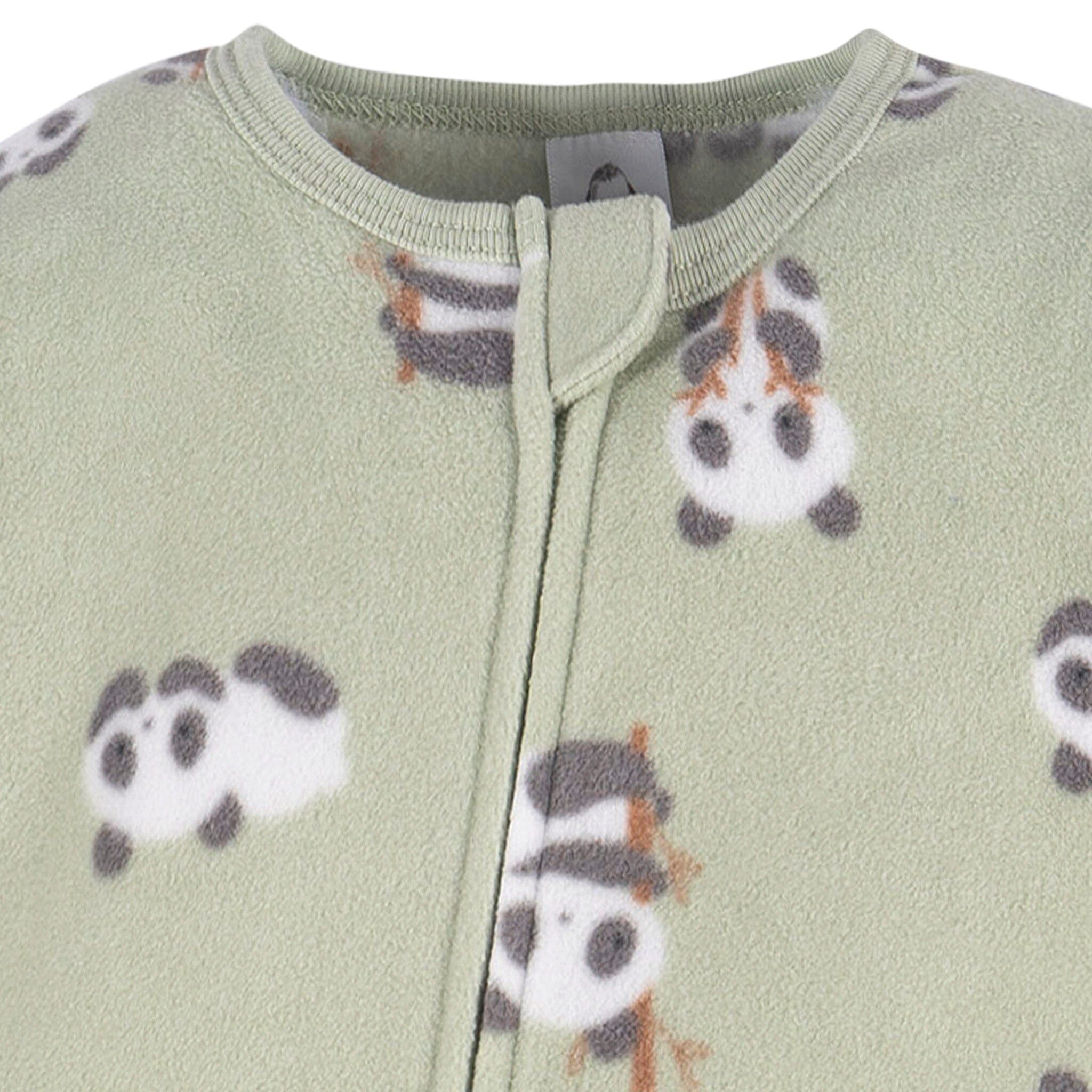 Baby & Toddler Neutral Pandas Footed Fleece Pajamas Sleepwear Gerber® 