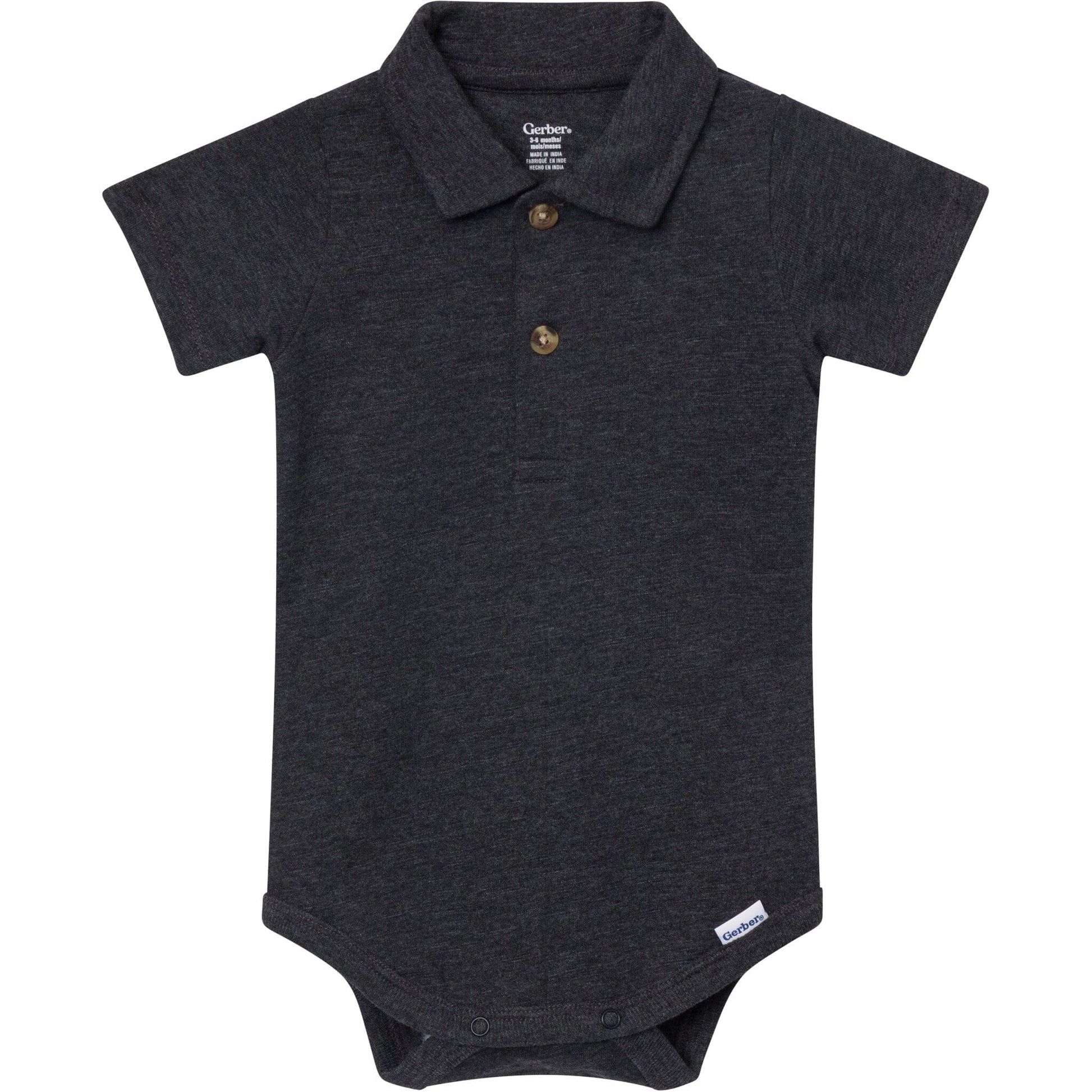 Baby Boys Black Polo Bodysuit Onesies Bodysuits Gerber® 