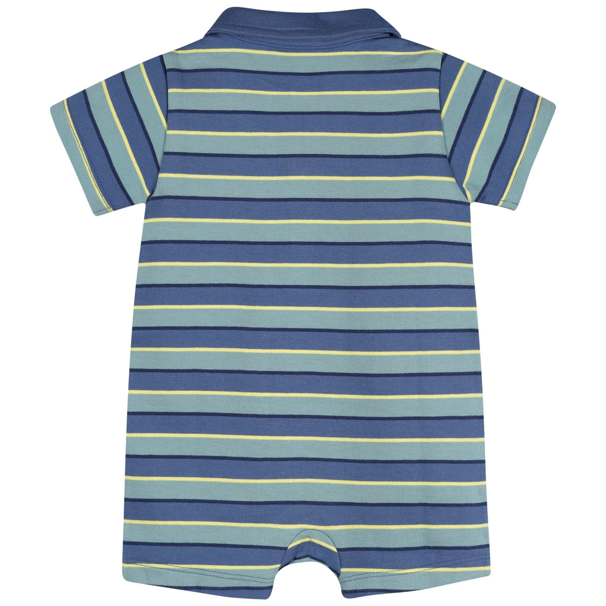 Baby Boys Blue & Green Collared Romper rompers Gerber® 