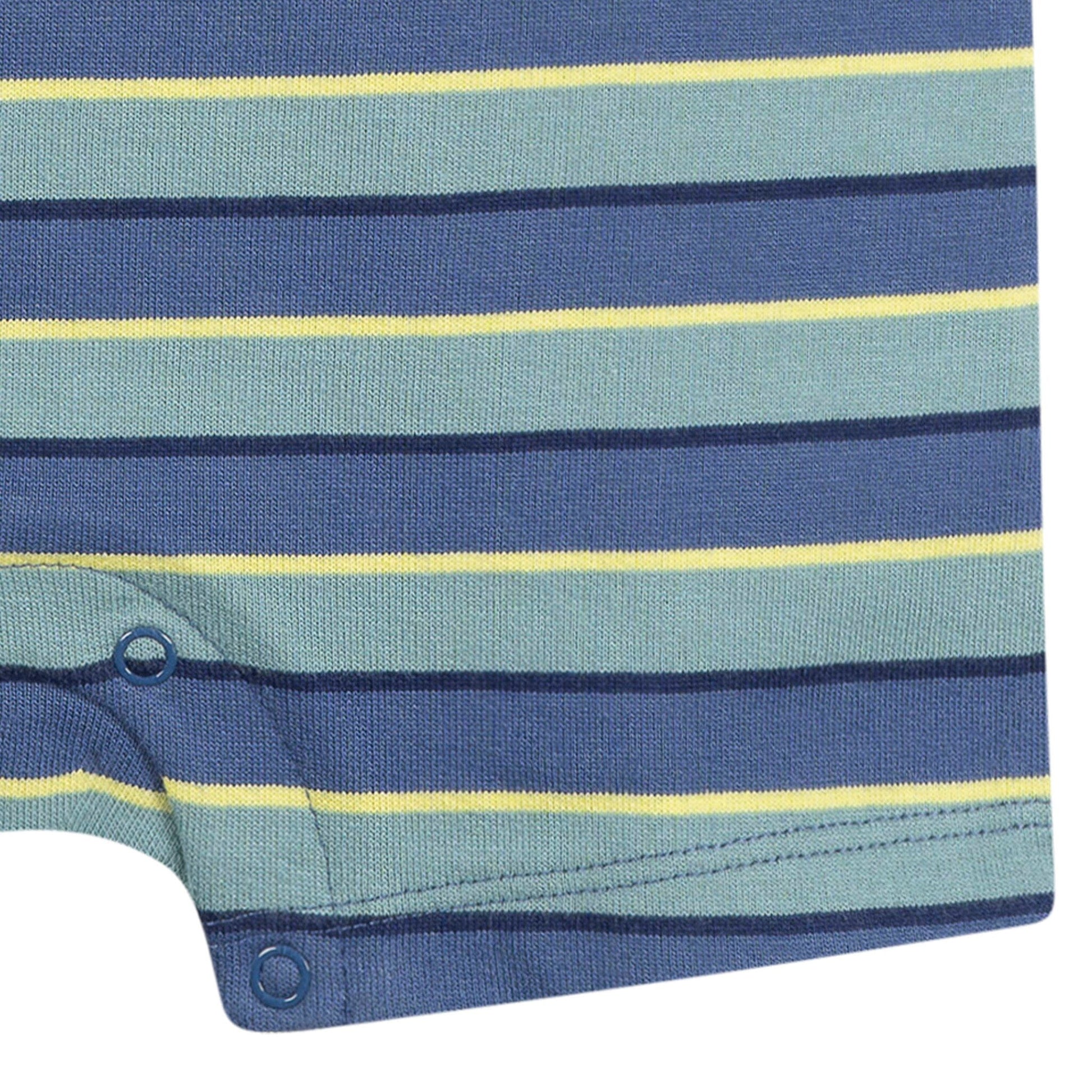 Baby Boys Blue & Green Collared Romper rompers Gerber® 