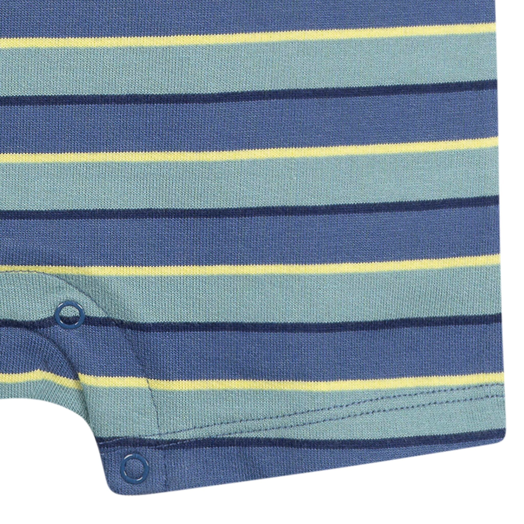 Baby Boys Blue & Green Collared Romper rompers Gerber® 