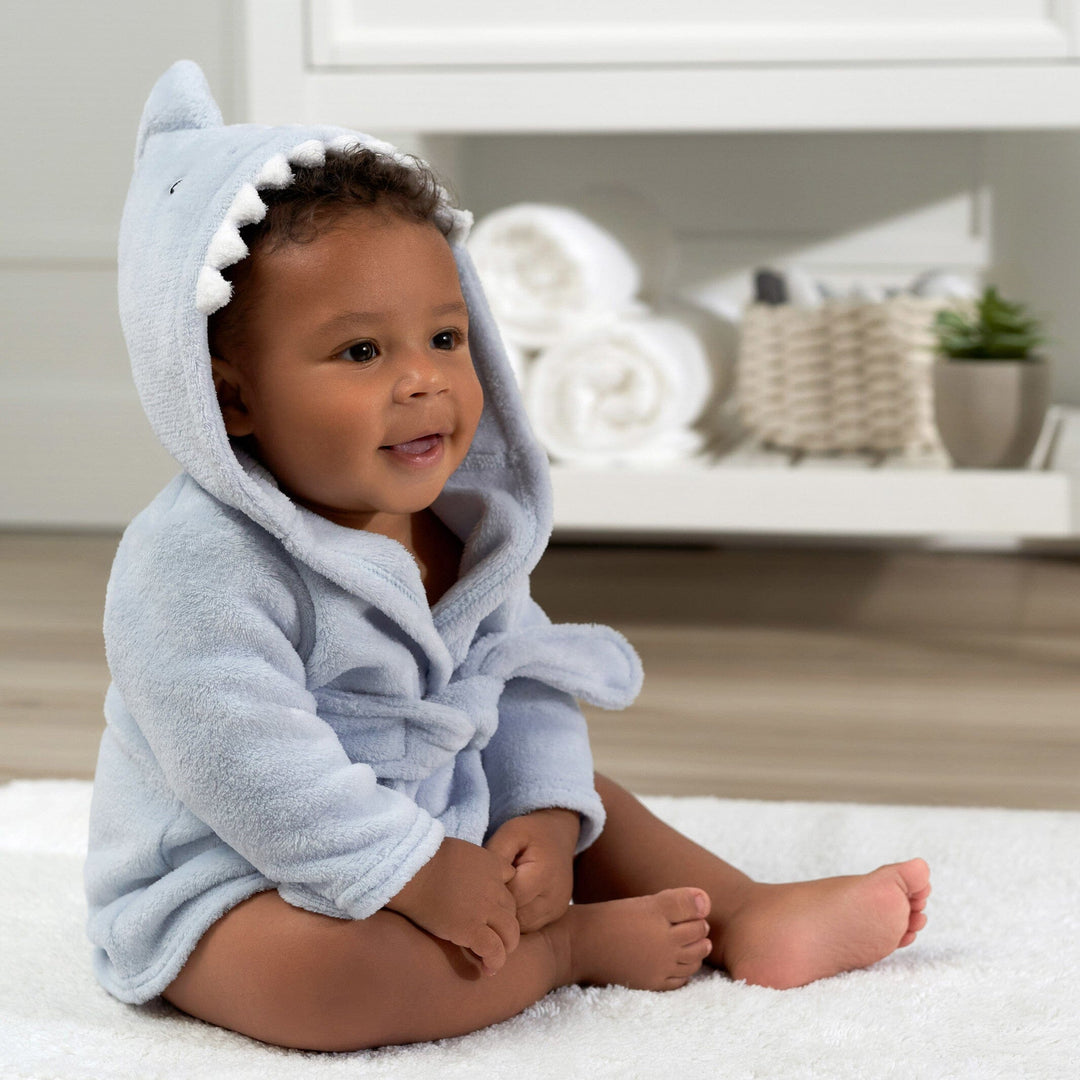 Baby Blue Robe Embroidered Baby Boys Shark Robe – Gerber Childrenswear