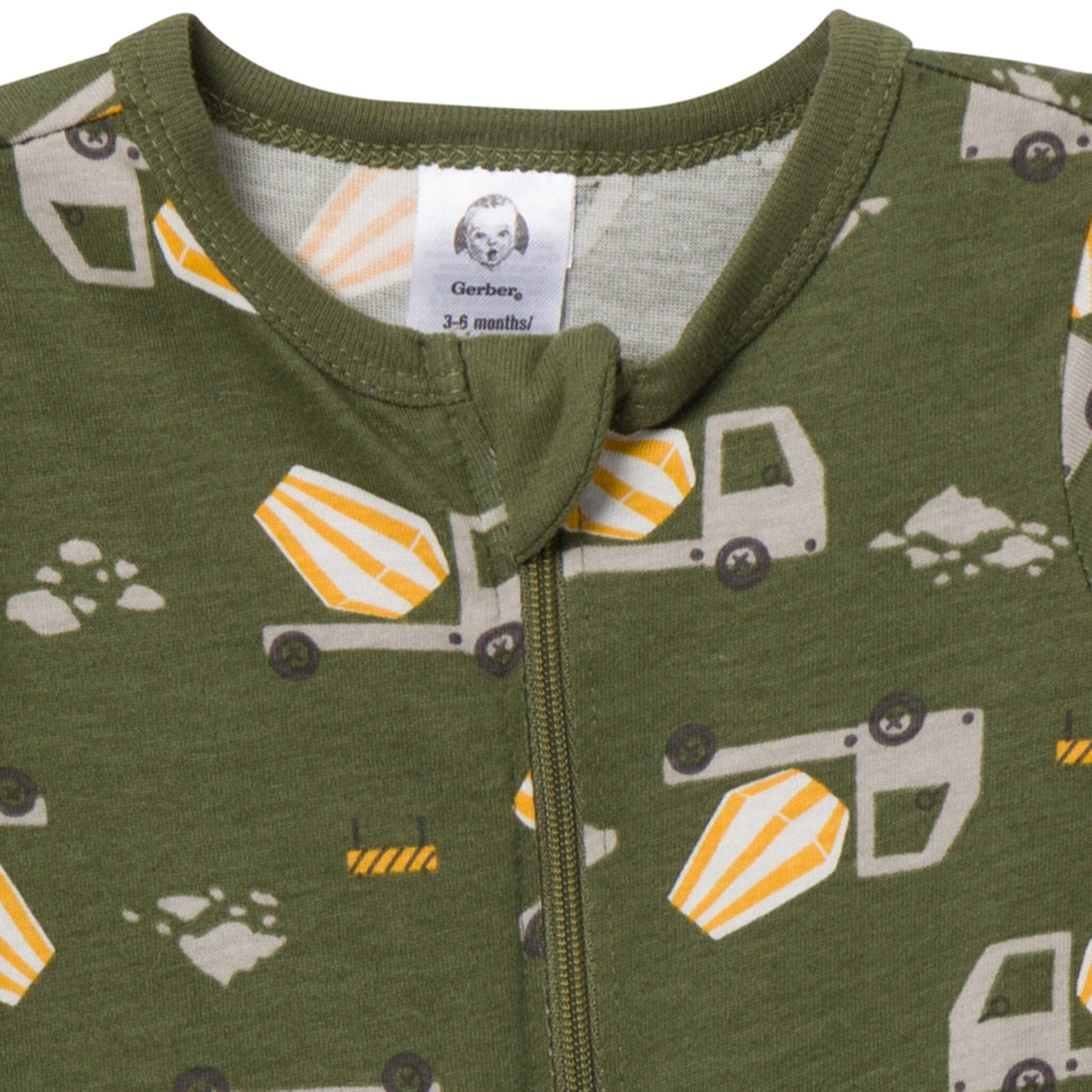 Baby Boys Construction Truck Sleep 'N Play Sleepwear Gerber® 