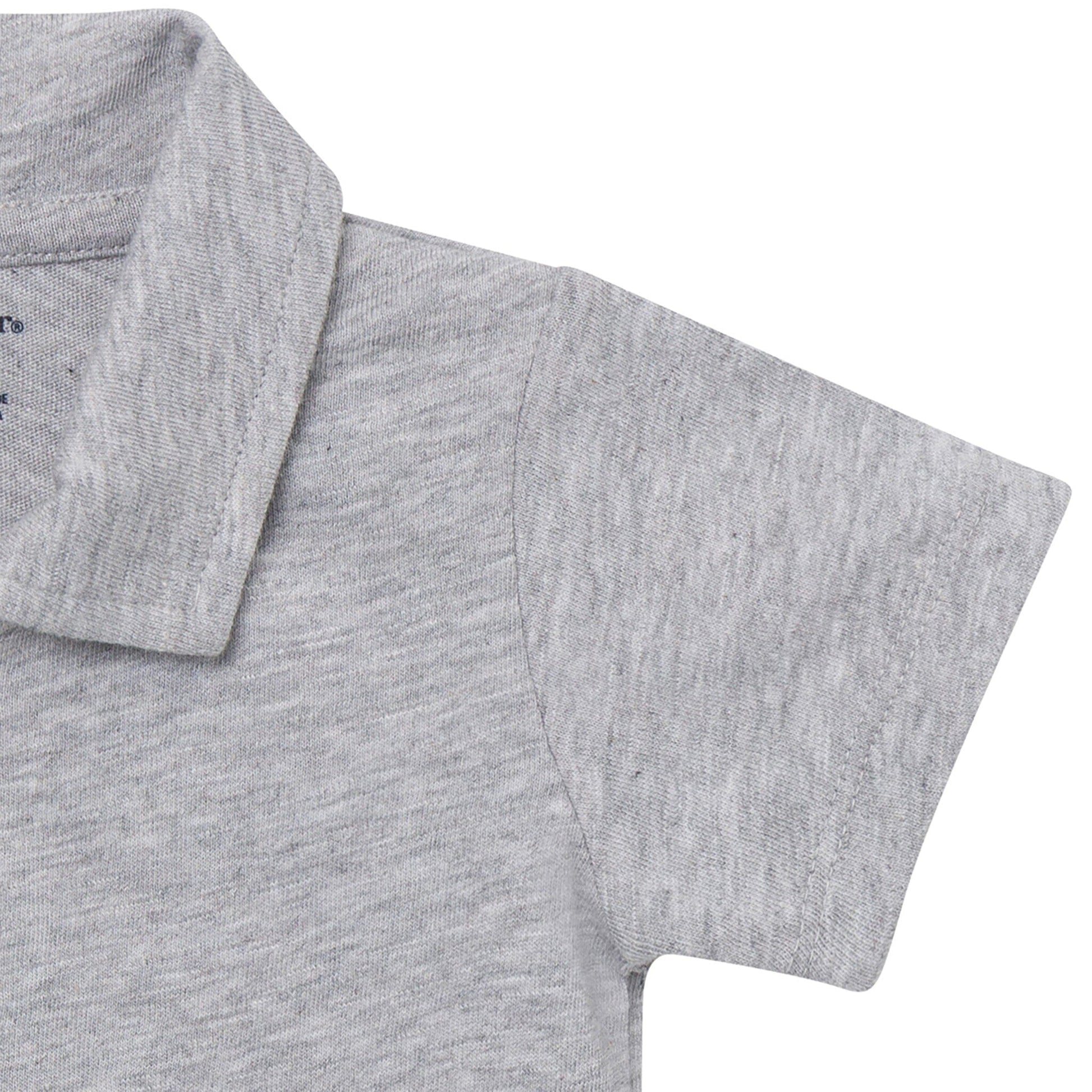 Baby Boys Gray Heather Polo Bodysuit Onesies Bodysuits Gerber® 