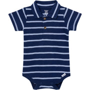Baby Boys Navy Stripes Polo Bodysuit Onesies Bodysuits Gerber® 