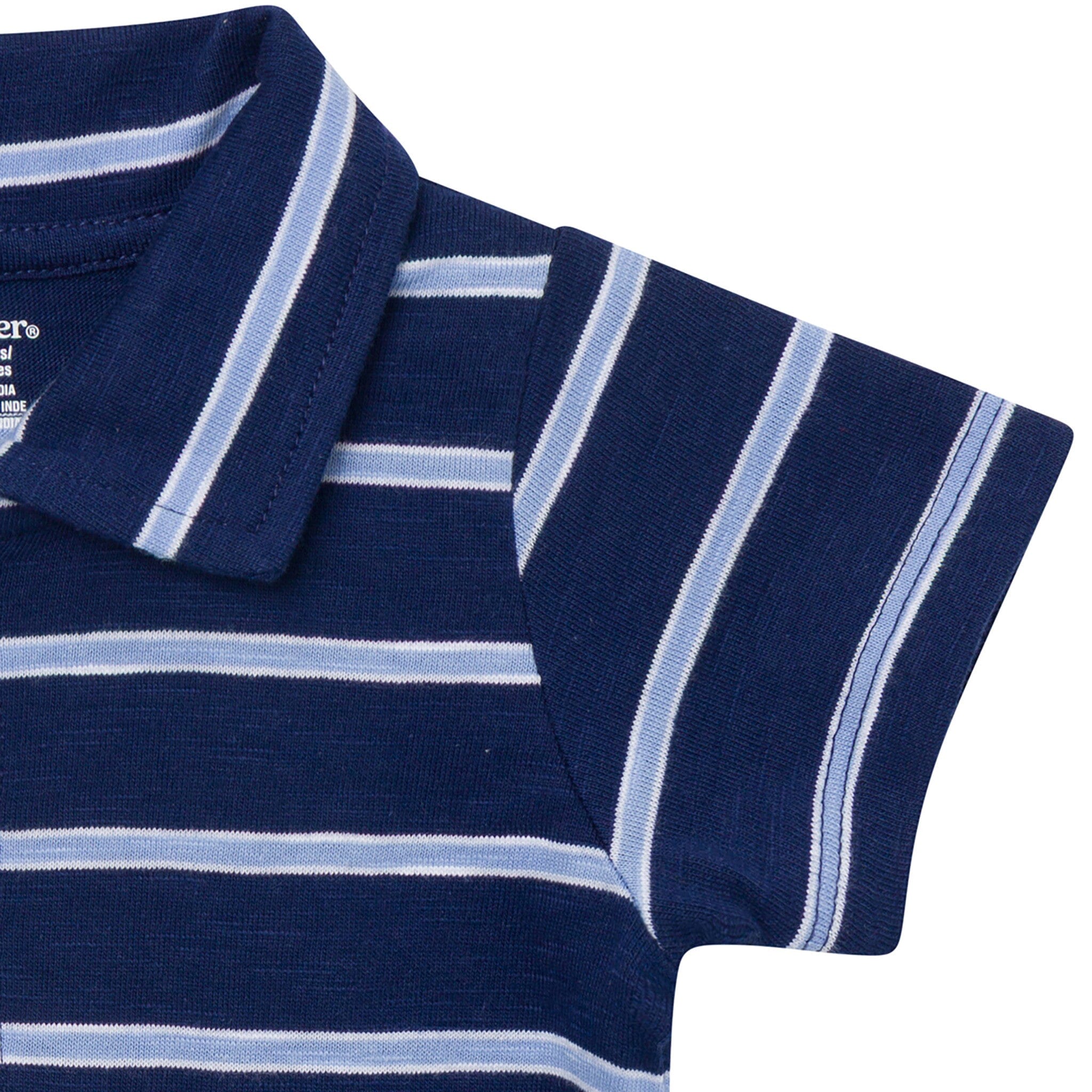 Baby Boys Navy Stripes Polo Bodysuit Onesies Bodysuits Gerber® 