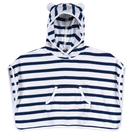 Baby & Toddler Neutral Navy Stripe Hooded Swim Coverup