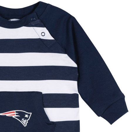 Baby New England Patriots Football Romper with Pocket