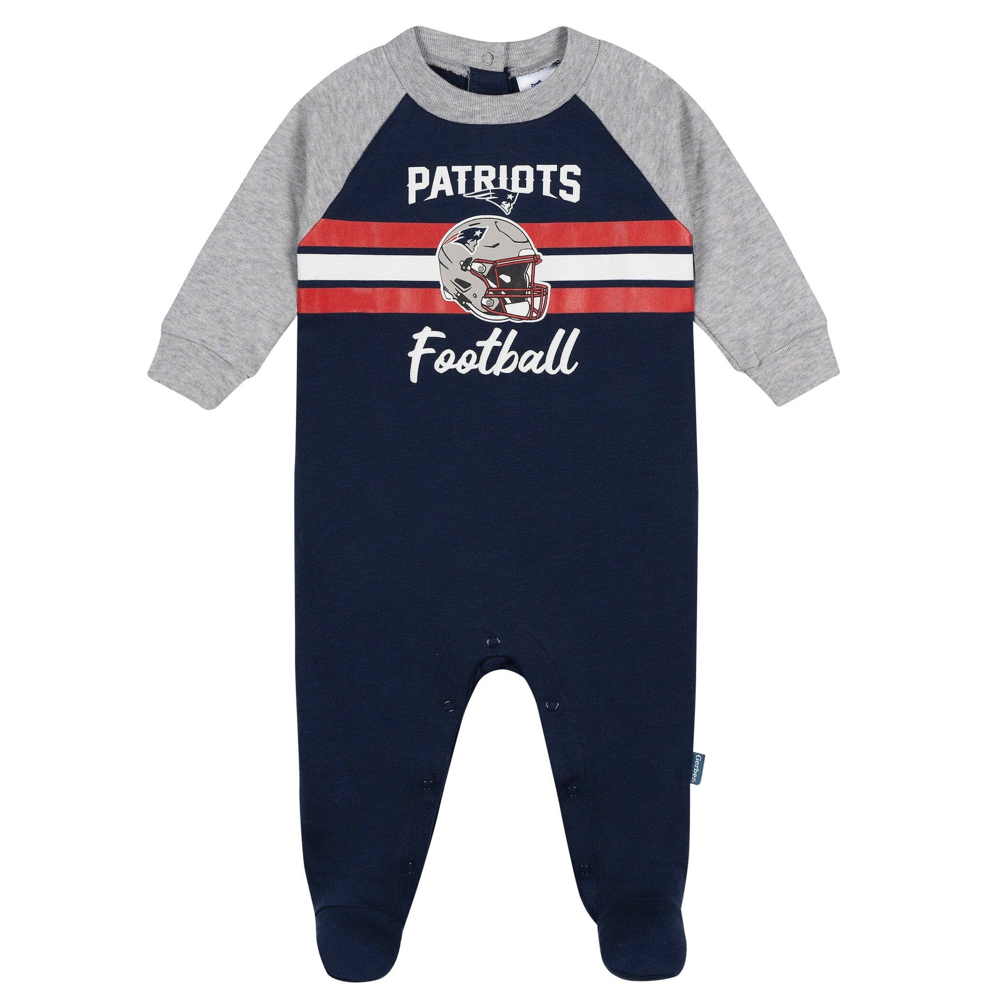 Baby Boys New England Patriots Footed Pajamas Sleepwear NFL 
