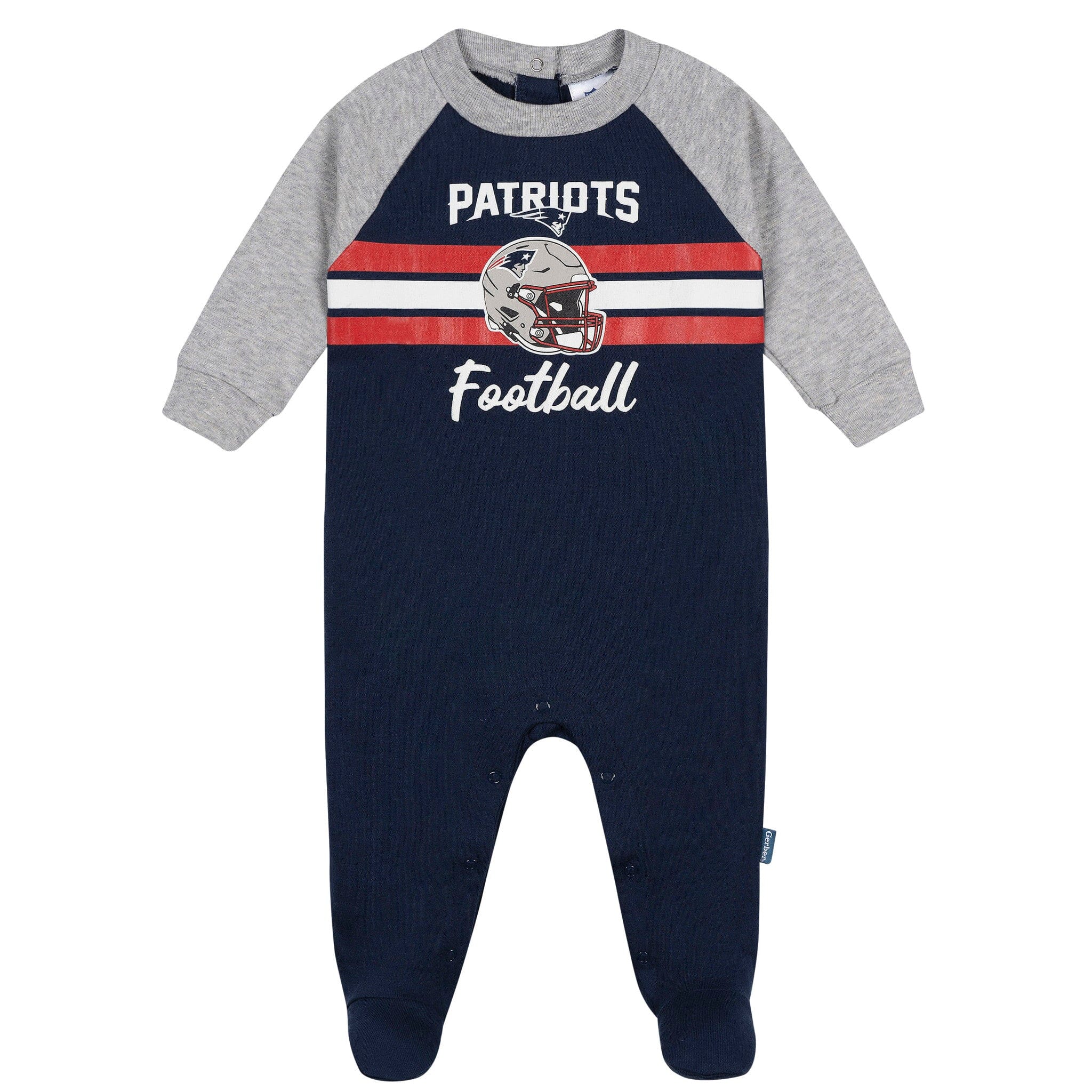Baby Boys New England Patriots Footed Pajamas Sleepwear NFL 