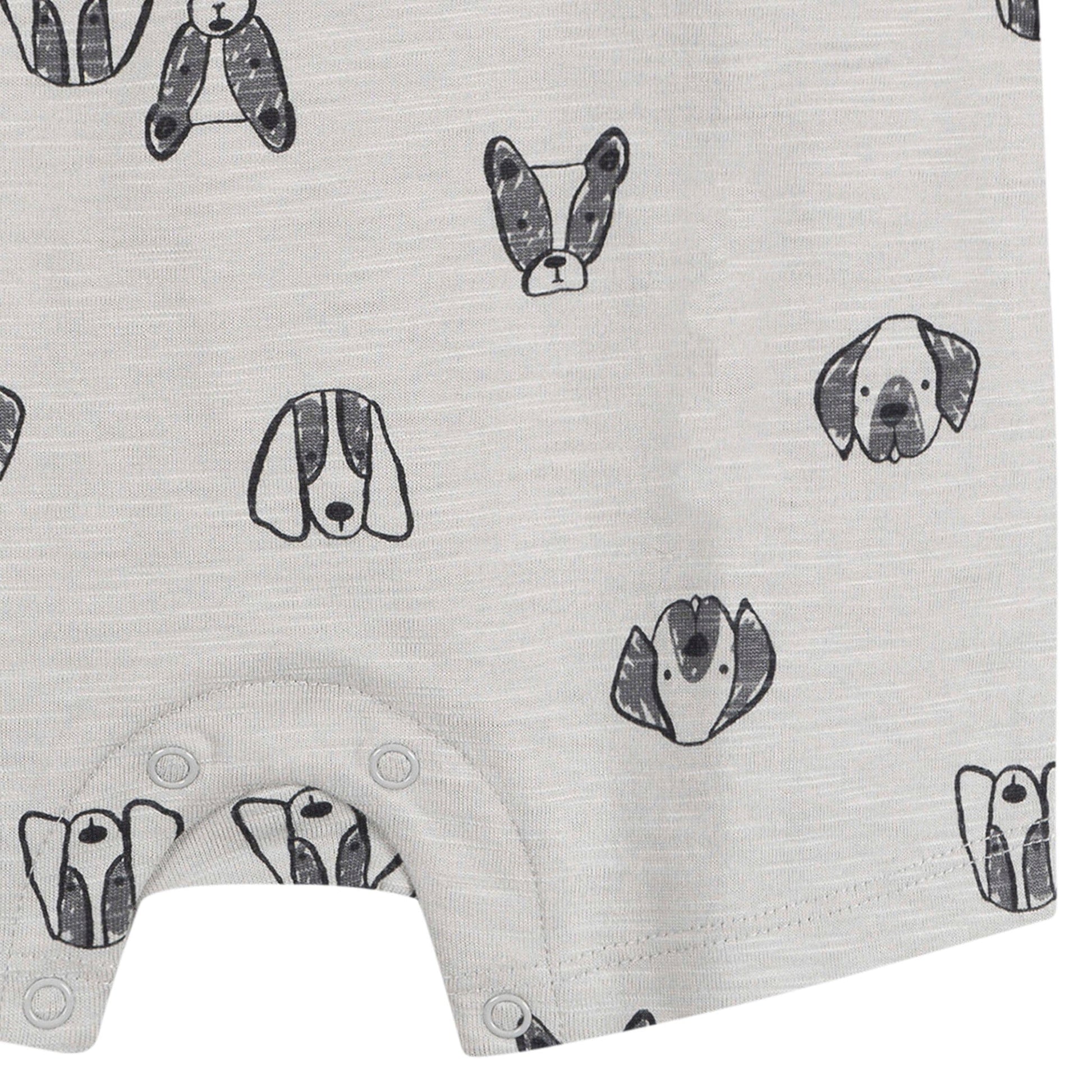 Baby Boys Puppy Dog Faces Short Sleeve Romper rompers Gerber® 