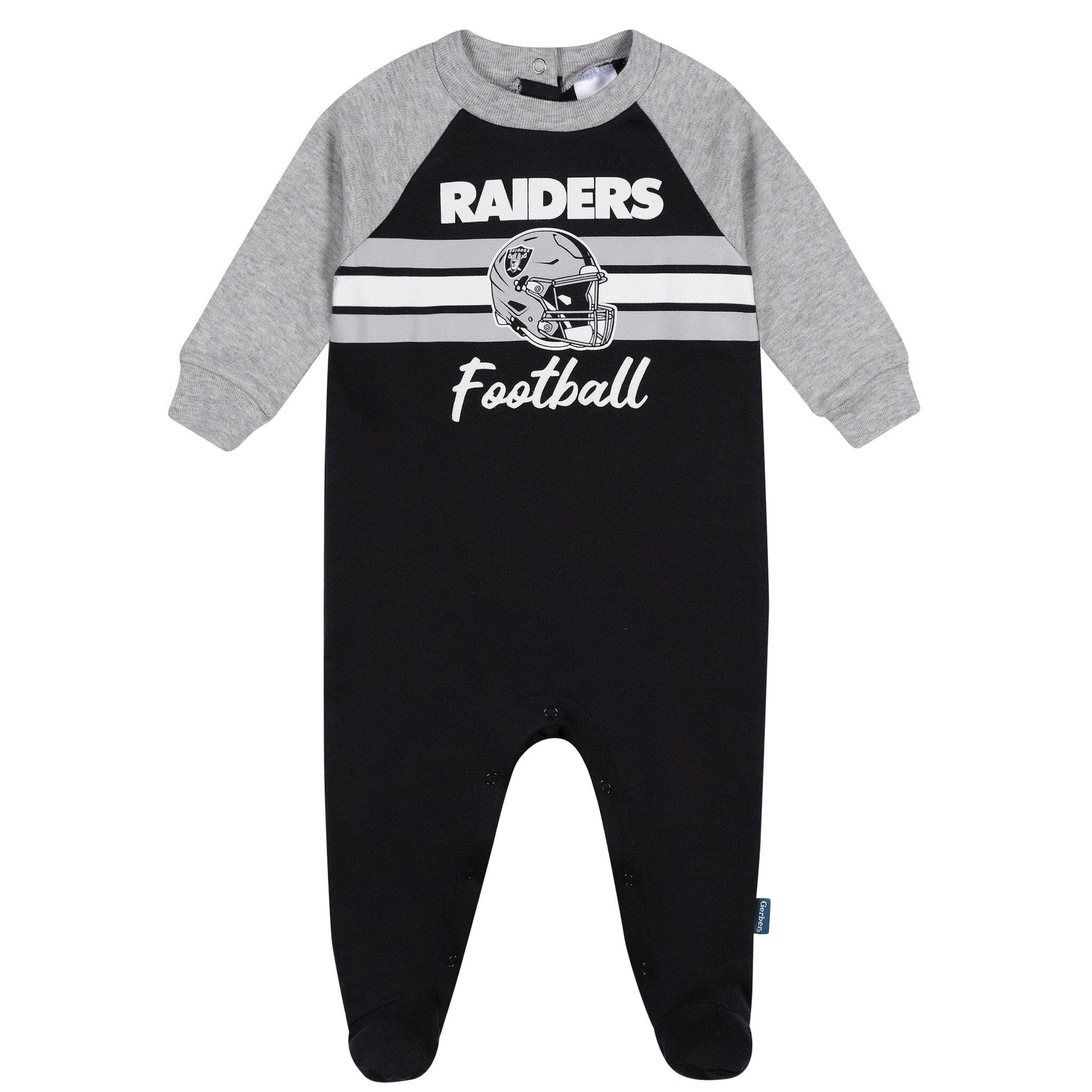 Baby Boys Las Vegas Raiders Footed Pajamas Sleepwear NFL 