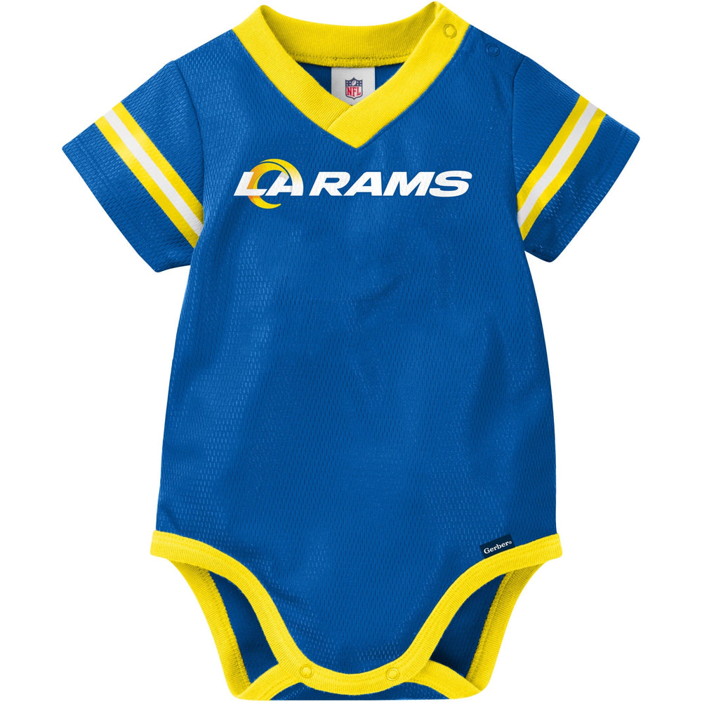 Baby Boys Rams Short Sleeve Jersey Bodysuit