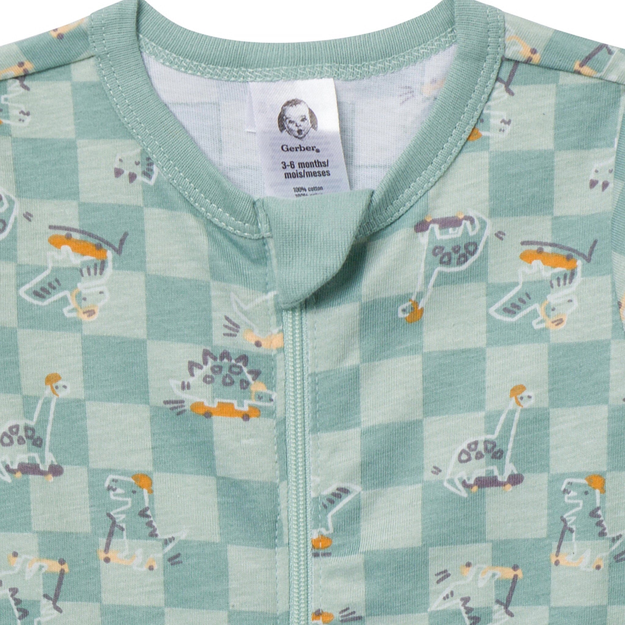 Baby Boys Skateboard Dinos Sleep 'N Play Sleepwear Gerber® 