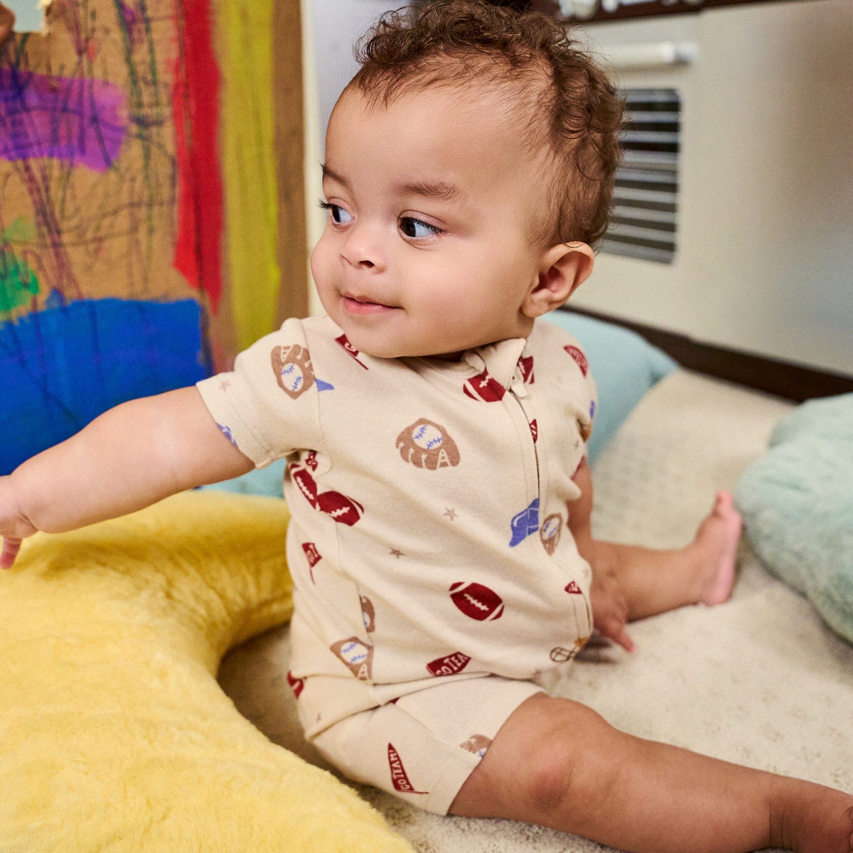 Baby Boys Sports Snug Fit Romper sleepwear Gerber® 