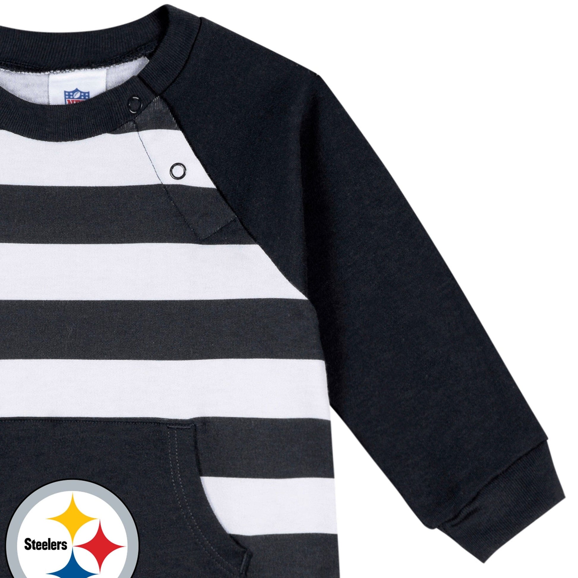 Baby Pittsburgh Steelers Football Romper with Pocket NFL NFL 