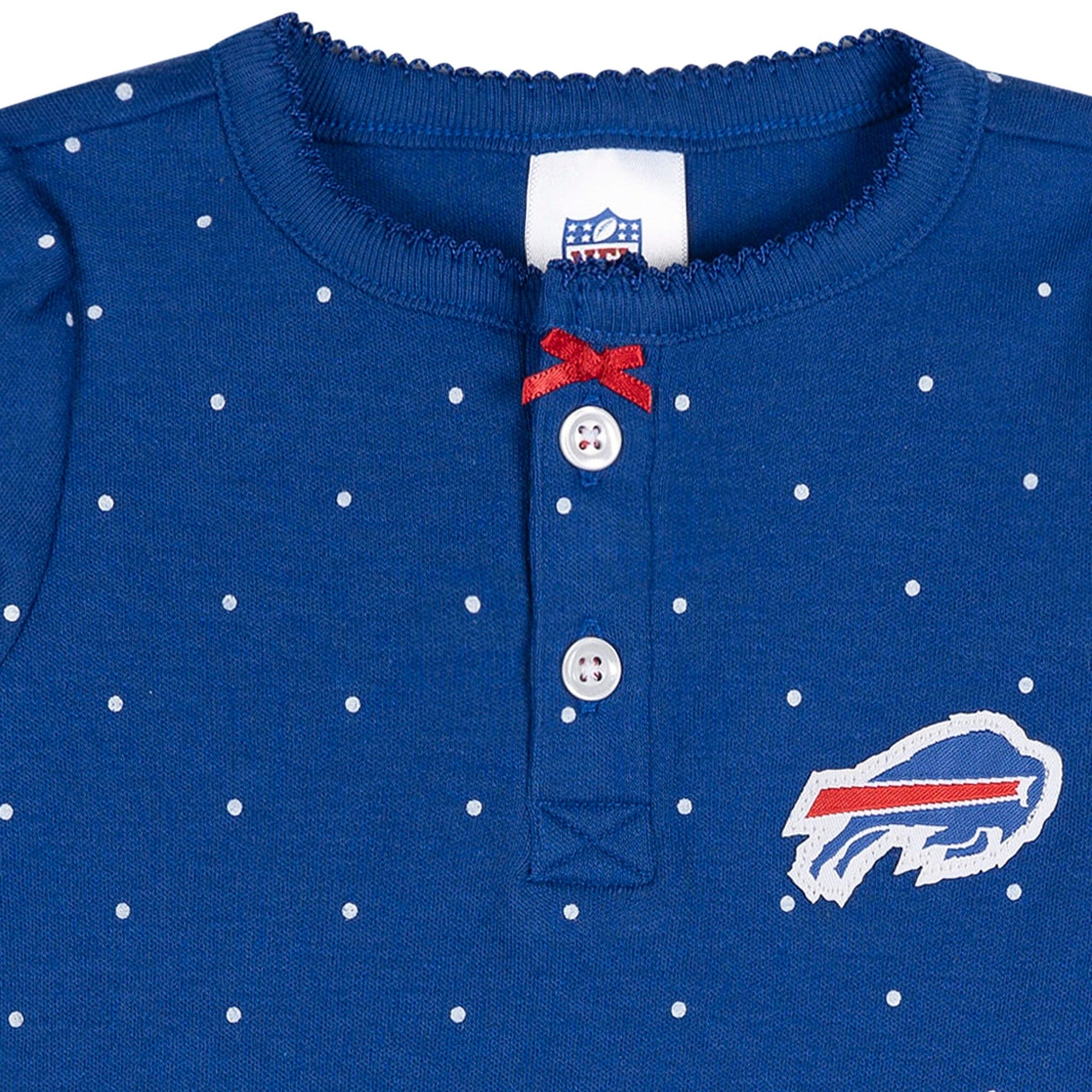 Baby Girls Buffalo Bills Footless Pajamas Sleepwear NFL 