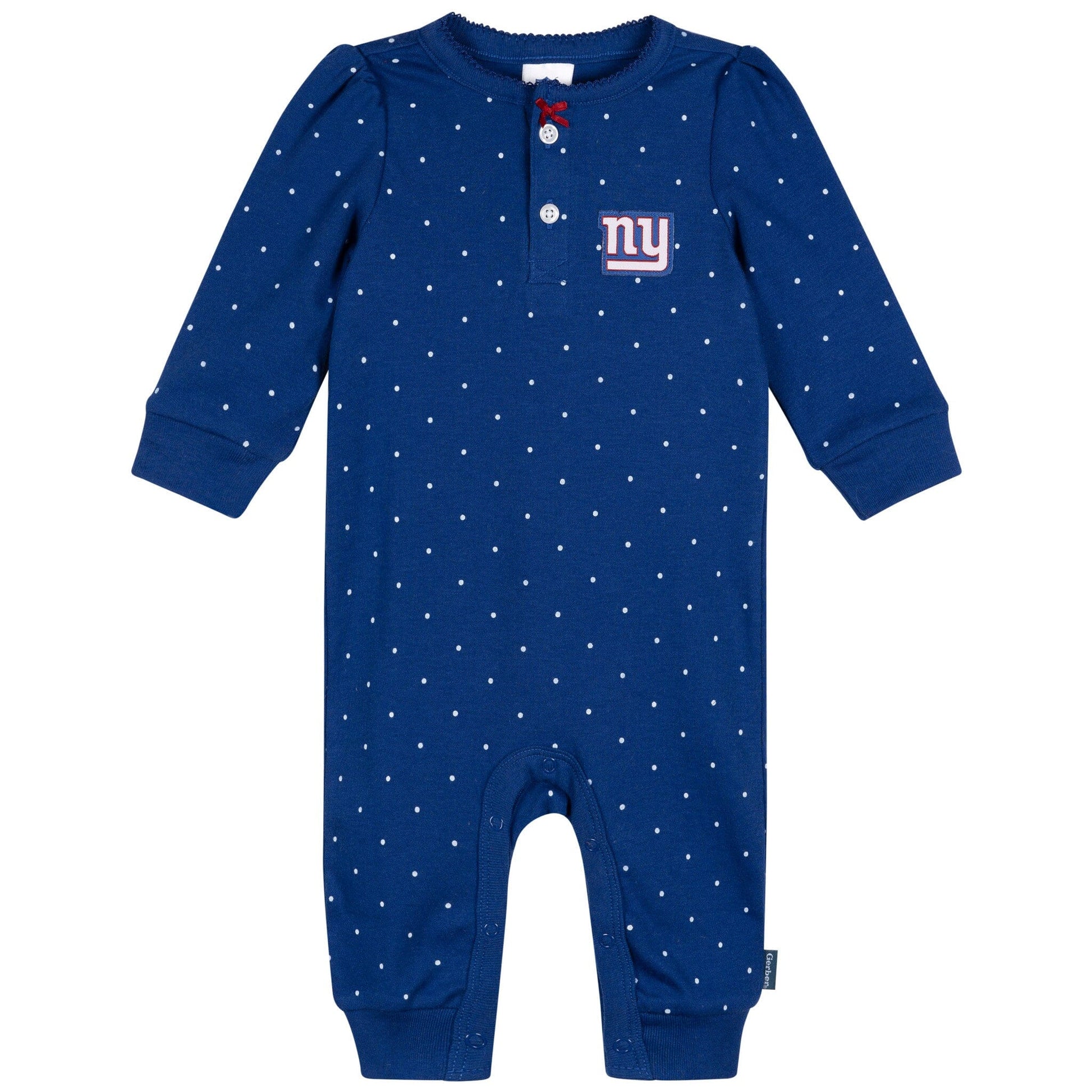 Baby Girls New York Giants Footless Pajamas Sleepwear NFL 