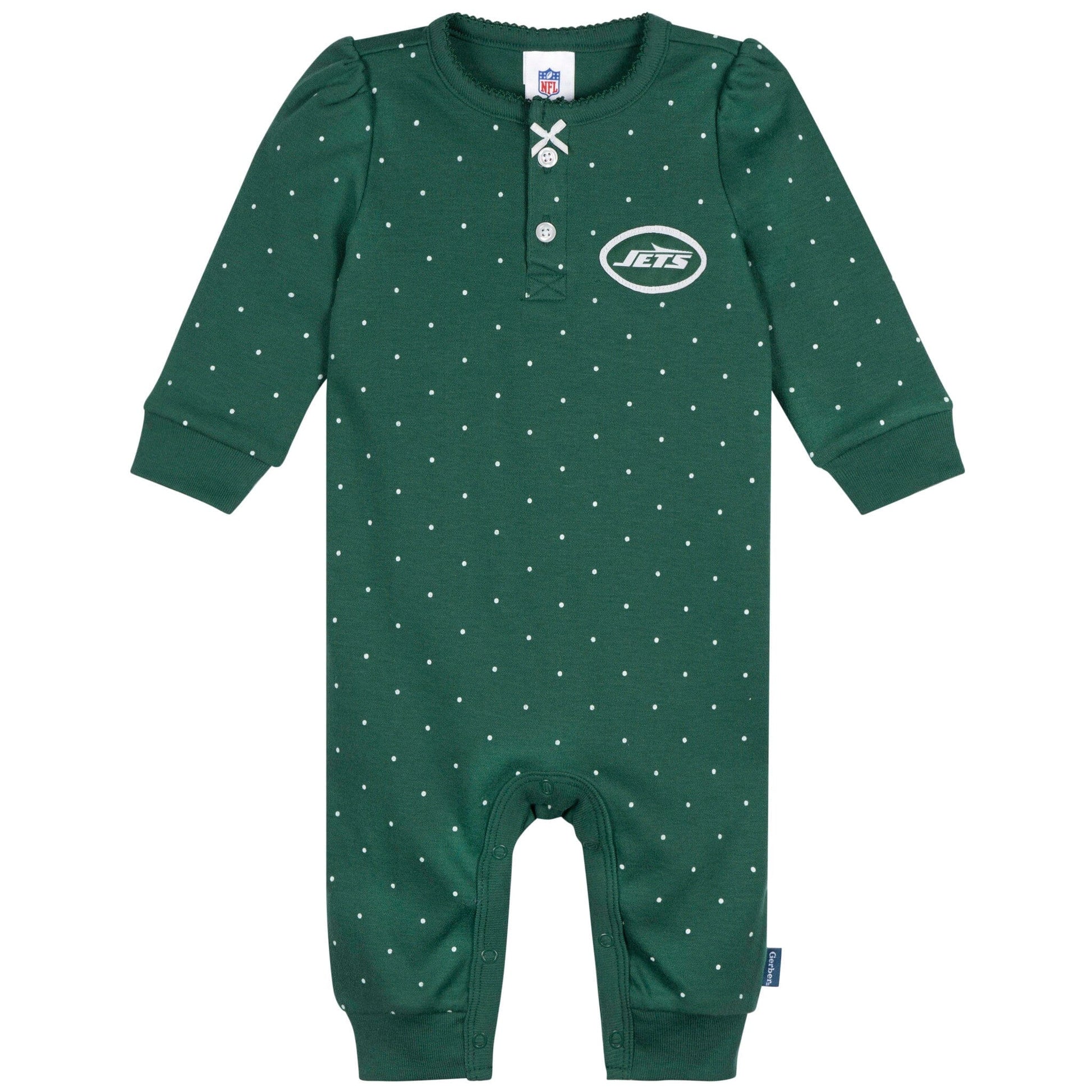 Baby Girls New York Jets Footless Pajamas Sleepwear NFL 