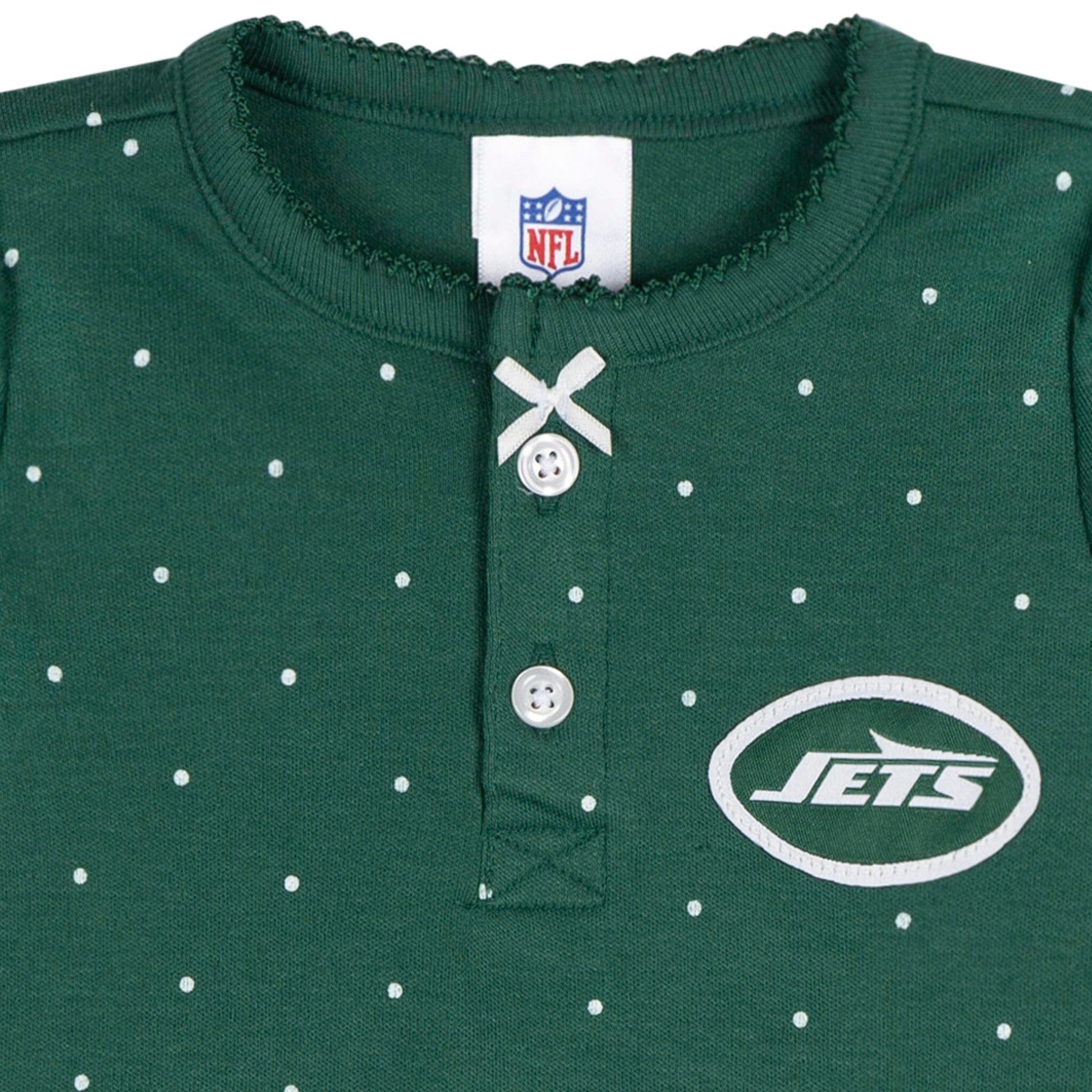 Baby Girls New York Jets Footless Pajamas Sleepwear NFL 