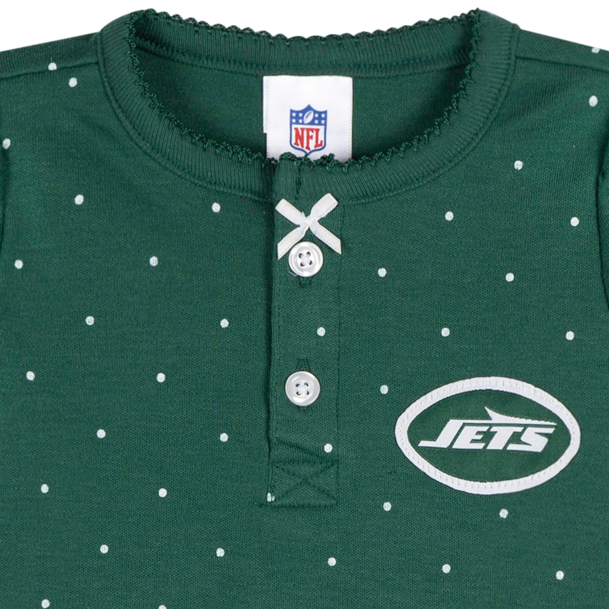 Baby Girls New York Jets Footless Pajamas Sleepwear NFL 