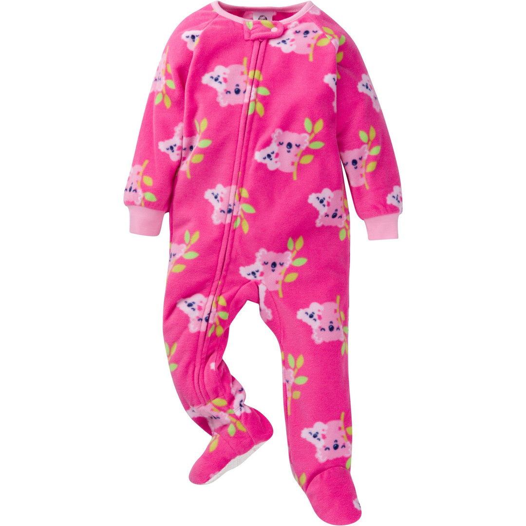 Blanket Sleepers Baby Girl Fleece Pajamas Baby Girls Koala Fleece
