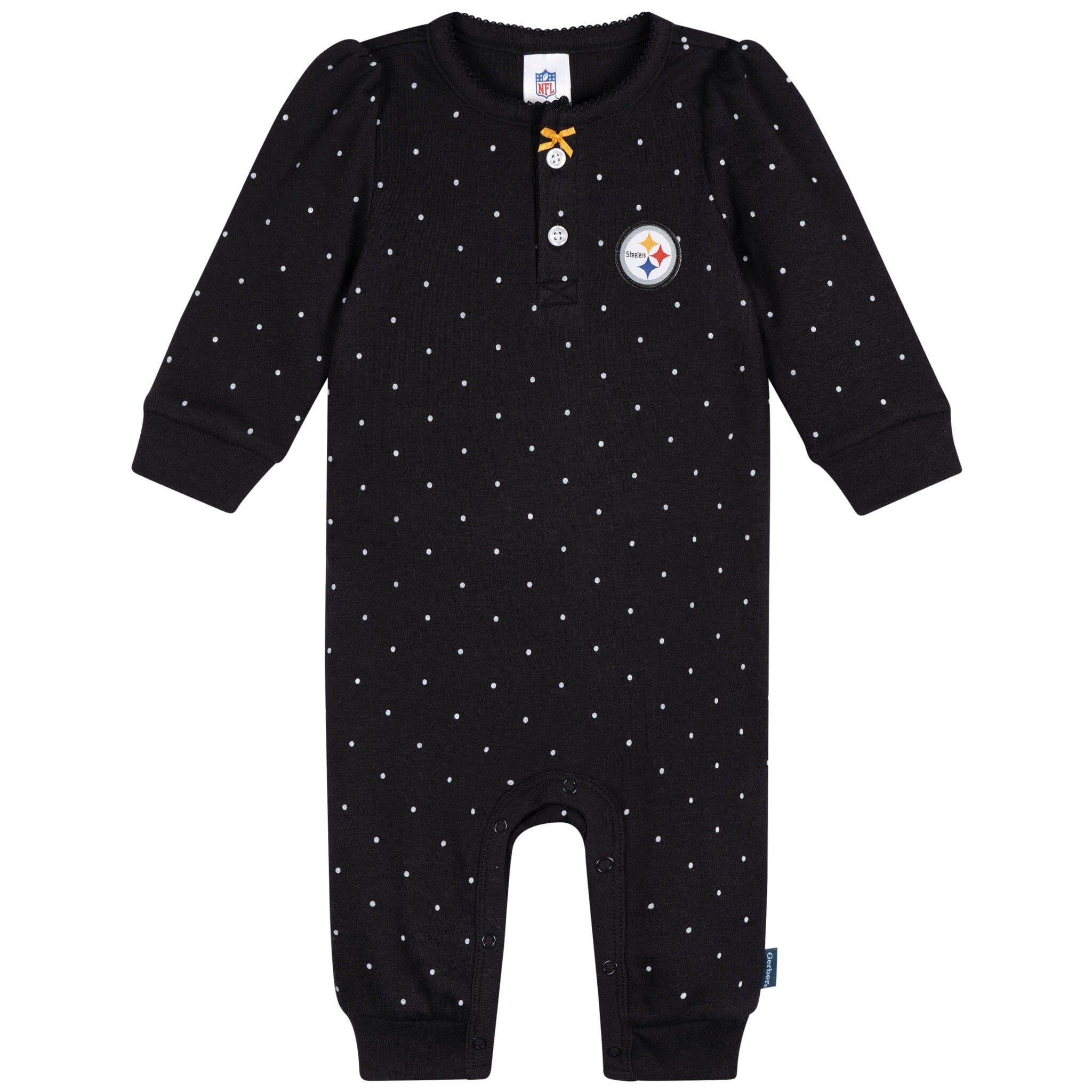Baby Girls Pittsburgh Steelers Footless Pajamas Sleepwear NFL 