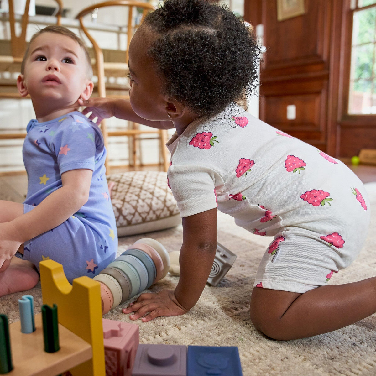 Baby Girls Berries Snug Fit Romper sleepwear Gerber® 