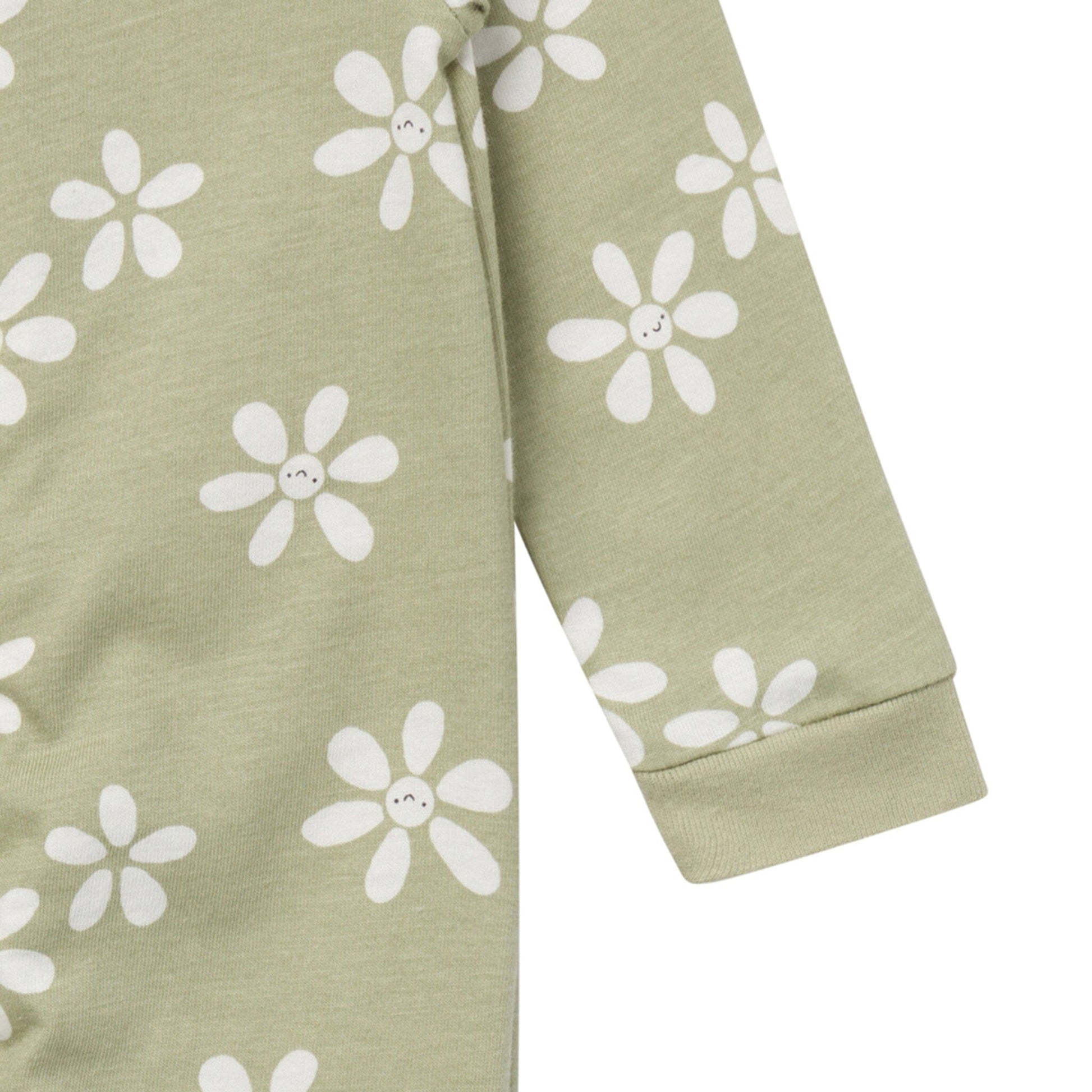 Baby Girls White Flowers Sleep 'N Play Sleepwear Gerber® 