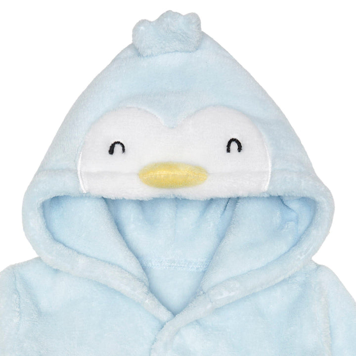 Baby Neutral Blue Penguin Robe