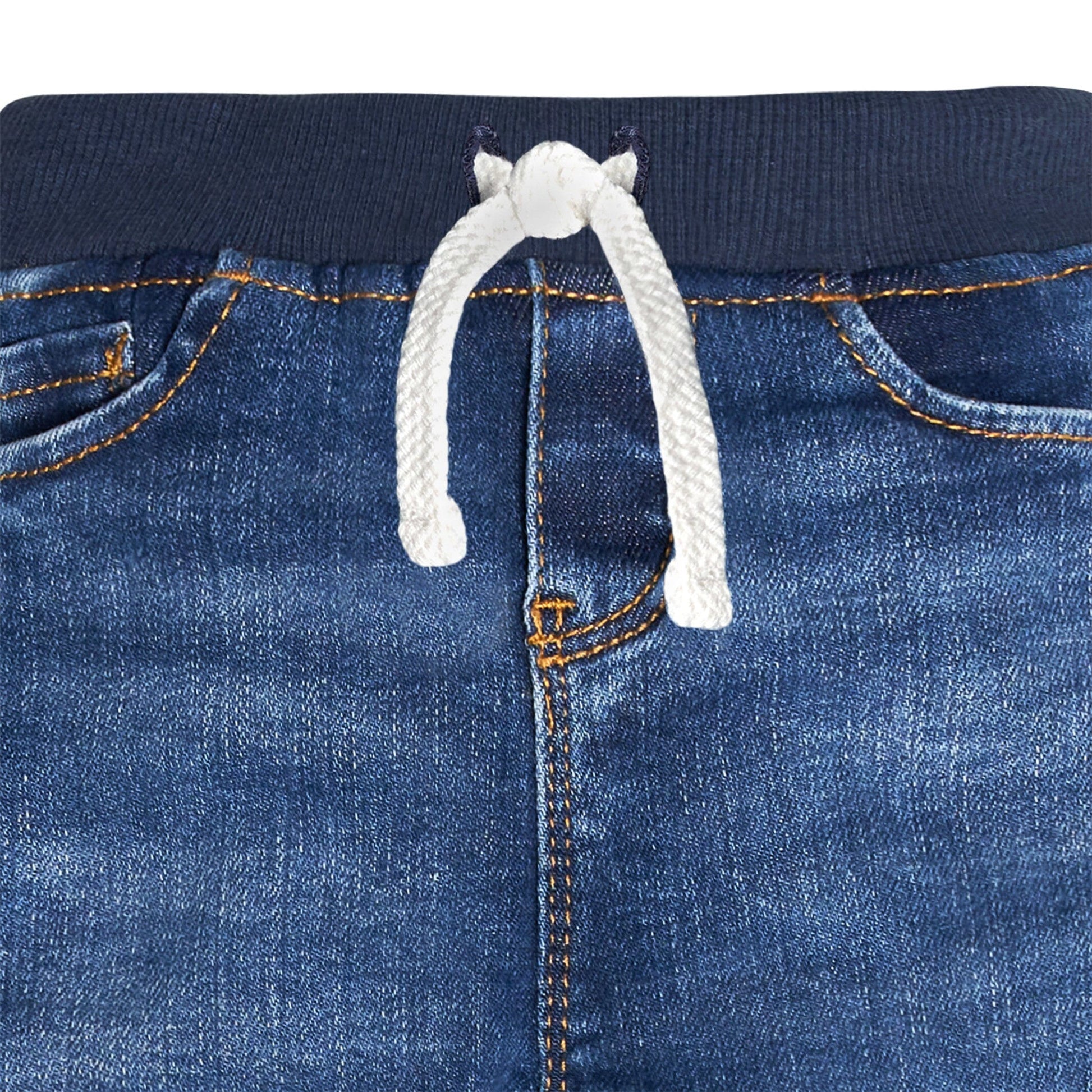 Baby Neutral Blue Rib Waist Skinny Jeans