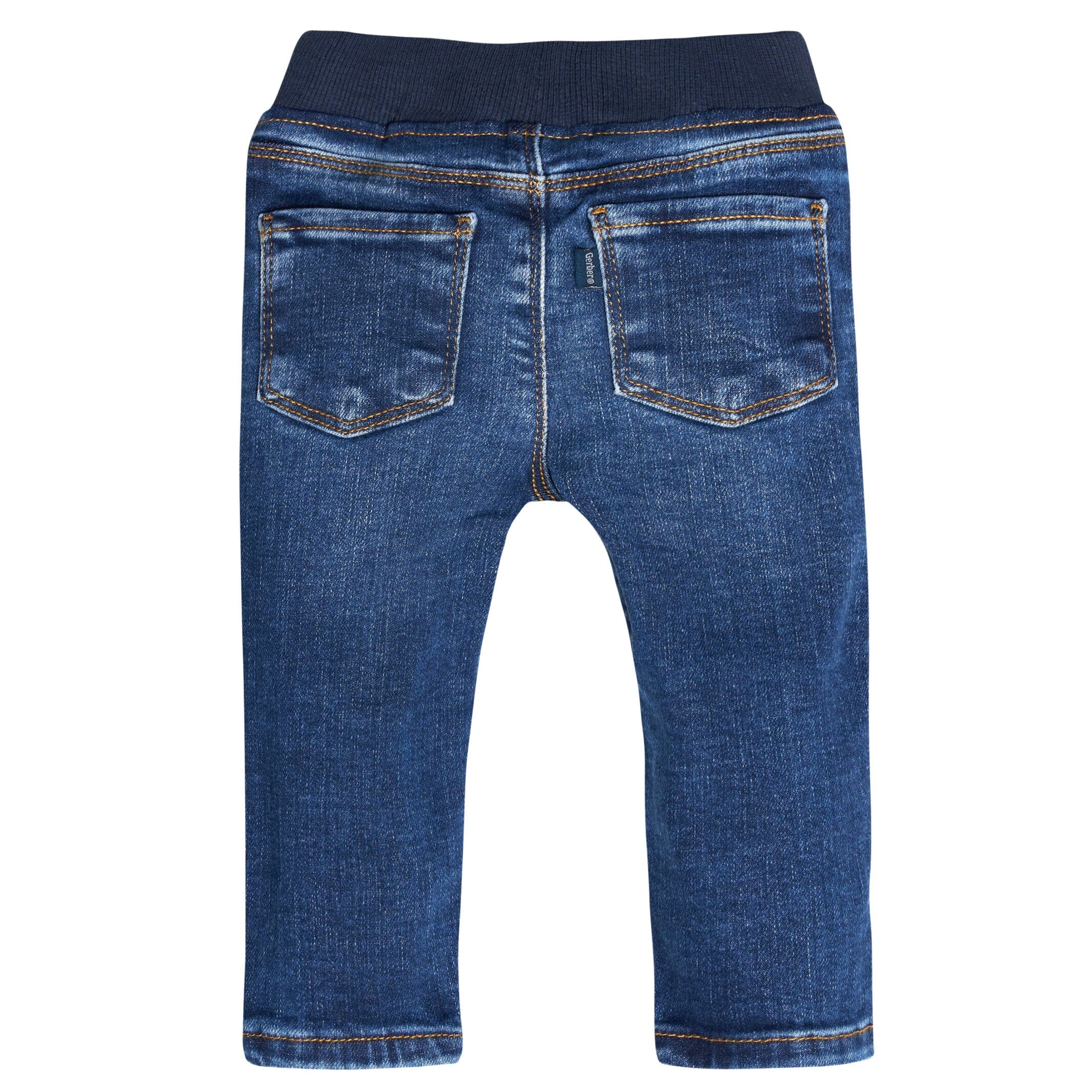 Baby Neutral Blue Rib Waist Skinny Jeans