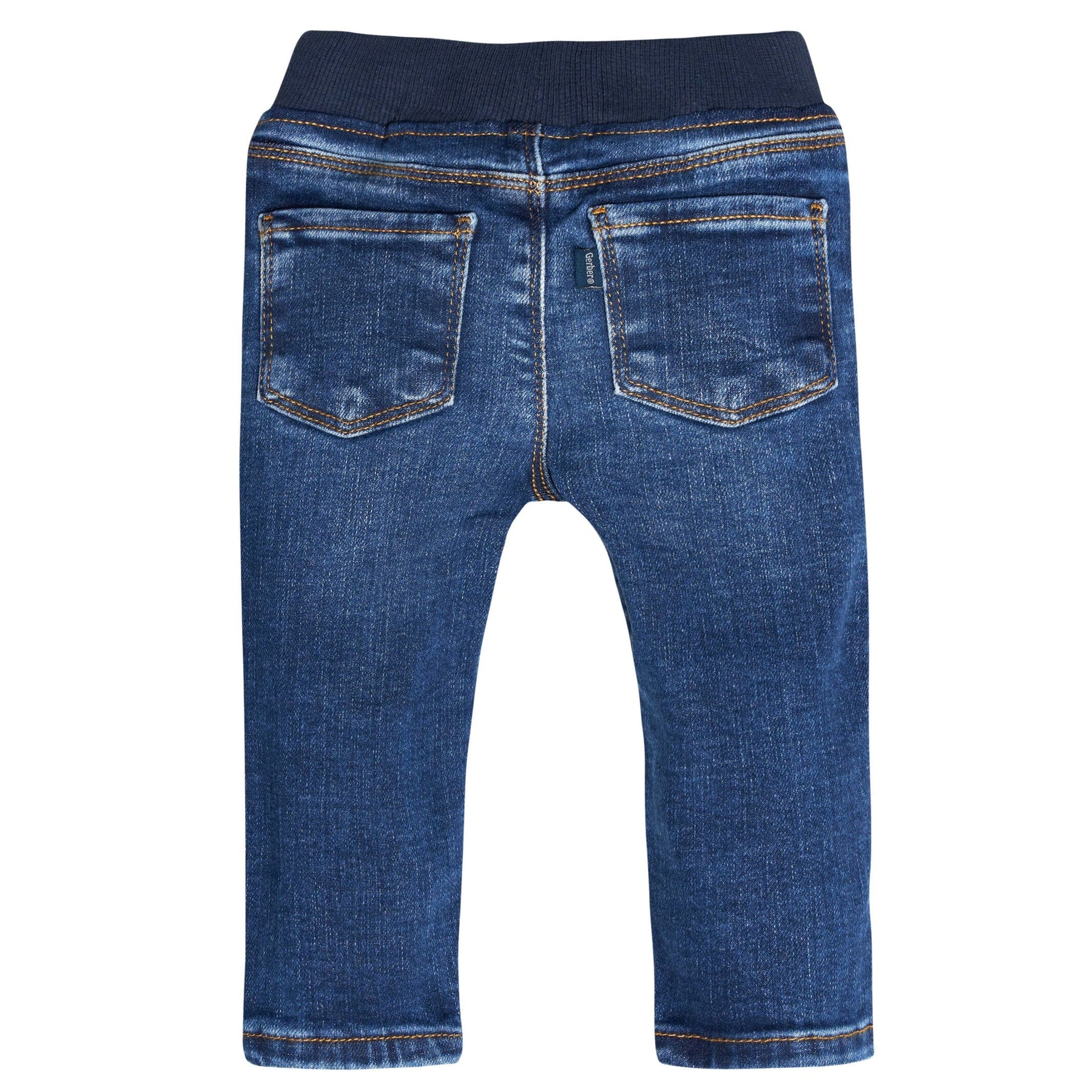 Baby Neutral Blue Rib Waist Skinny Denim Jeans – Gerber Childrenswear