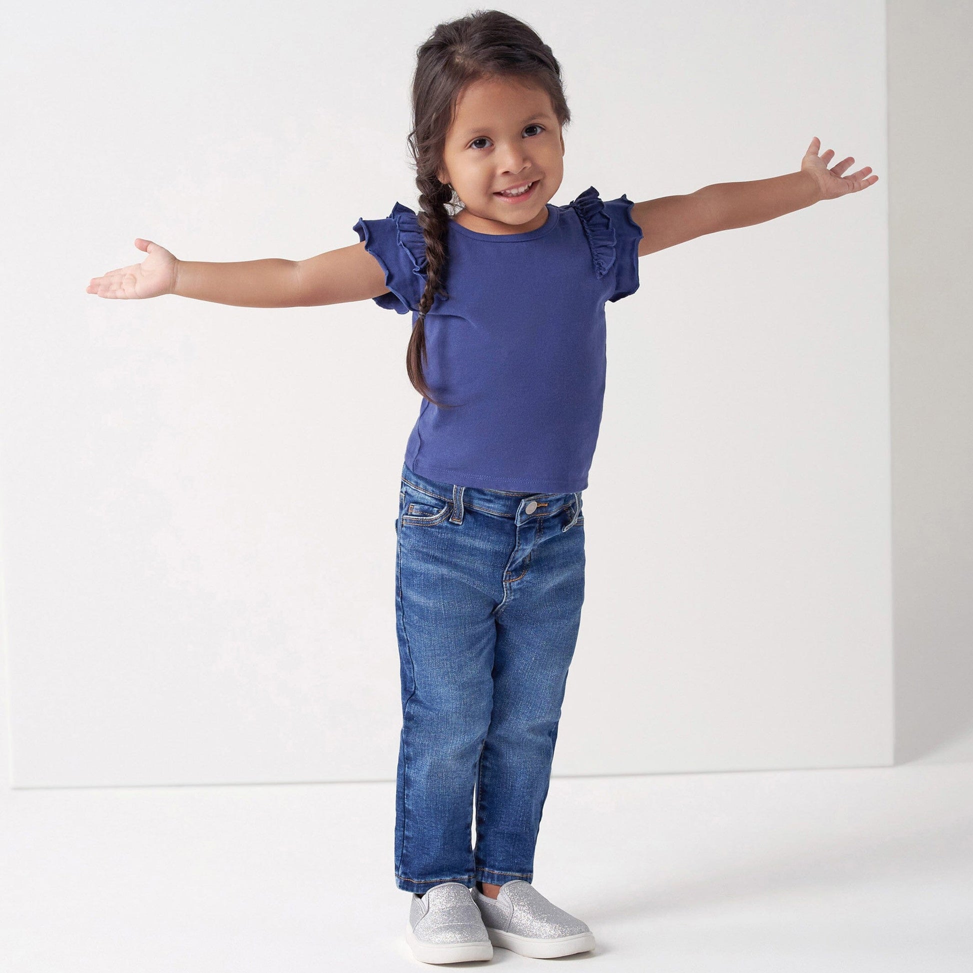 Infant and Toddler Neutral Blue Straight Fit Jeans