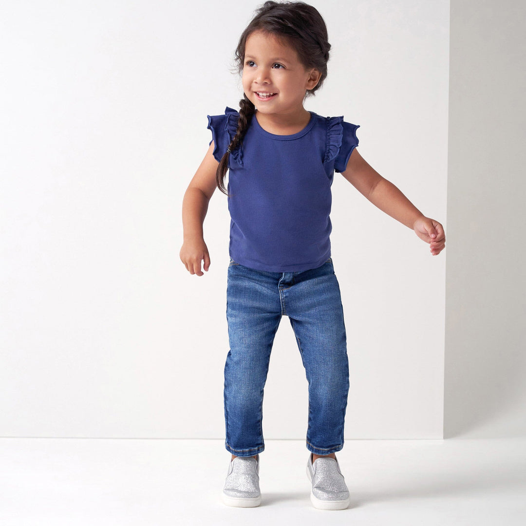 Infant and Toddler Neutral Blue Straight Fit Jeans