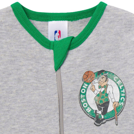 Baby Neutral Boston Celtics Footless Pajamas