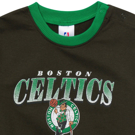 Baby Neutral Boston Celtics Sweatshirt Bubble Romper