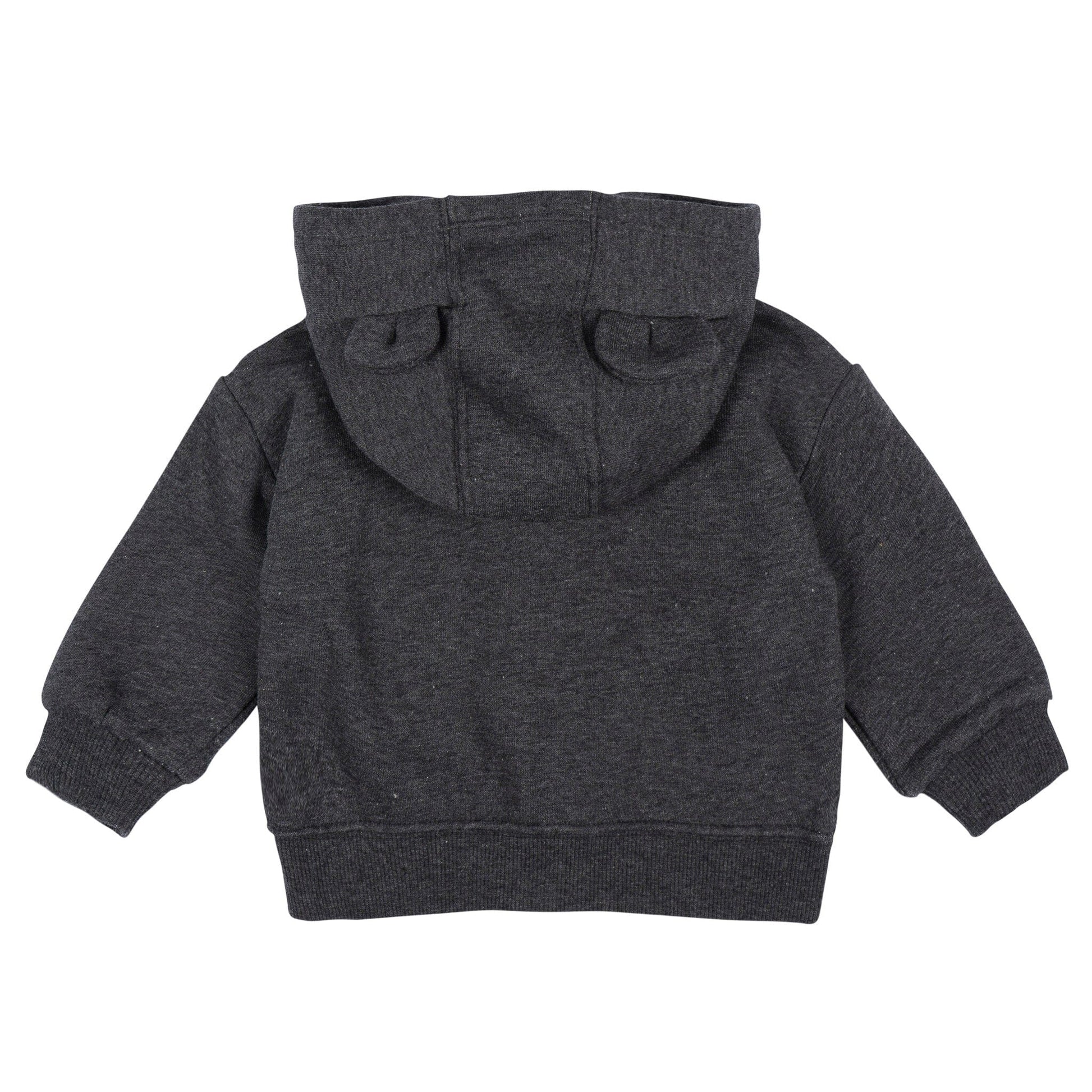 Baby Neutral Charcoal Heather Zip Front Sweatshirt Outerwear Gerber® 